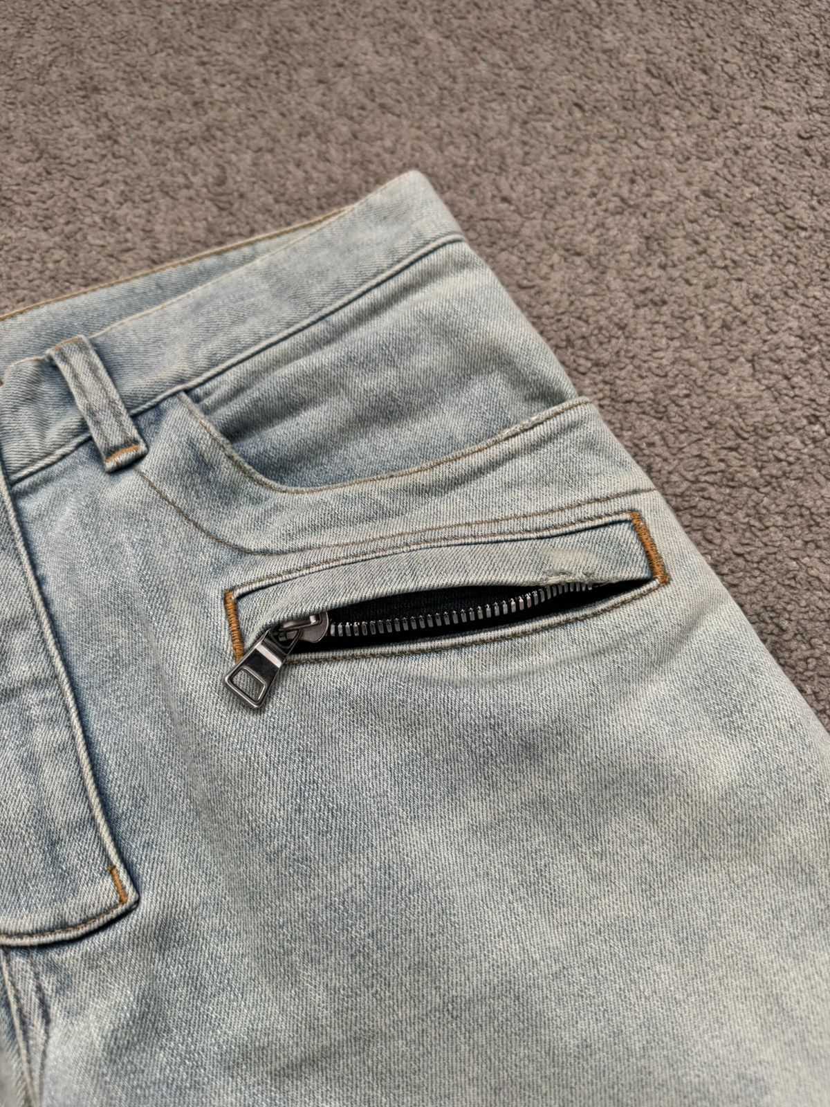 Balmain SS16 Balmain Olivier Rousteing Zip Biker Denim Jeans Size US 30 / EU 46 - 4 Thumbnail