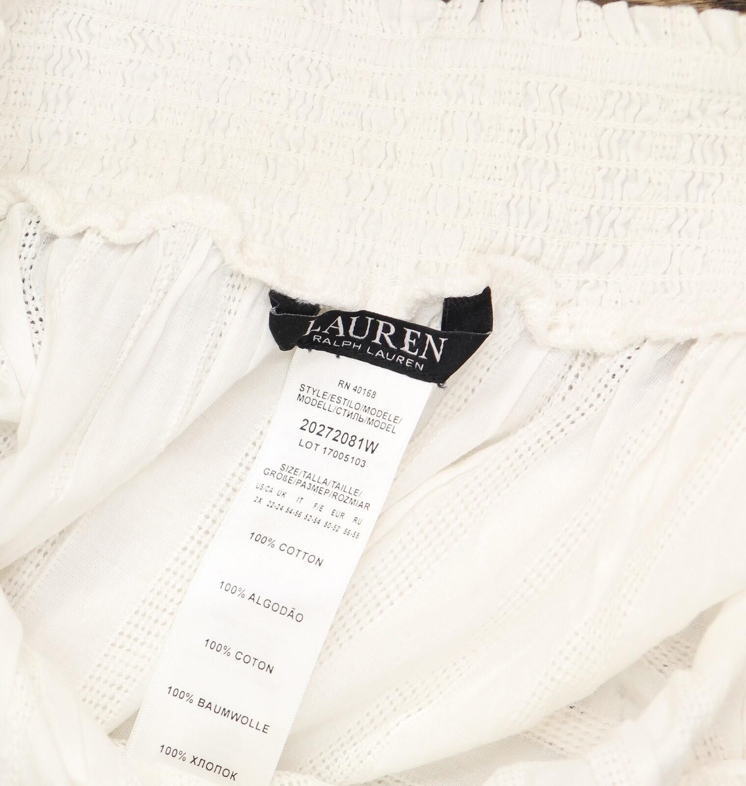 Lauren Ralph Lauren Nwt Lauren Ralph Lauren White Off The Shoulder Dress 2x Size XXL / US 16-18 / IT 52-54 - 5 Thumbnail