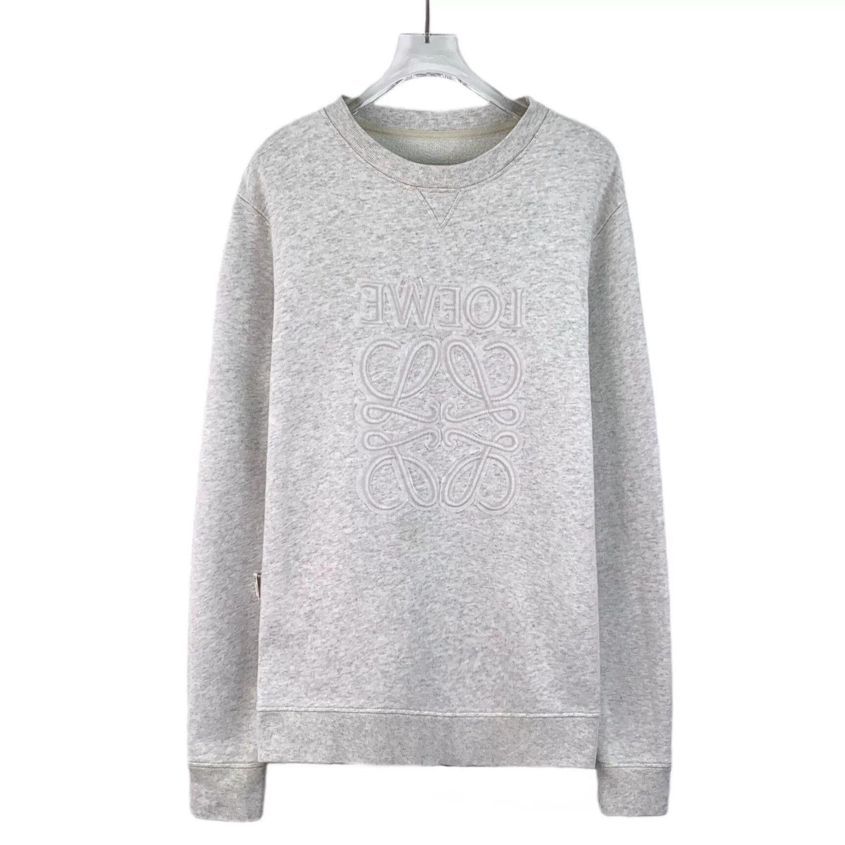 Loewe Loewe Gray White Logo Embroidered Sweatshirt Size US M / EU 48-50 / 2 - 1 Thumbnail
