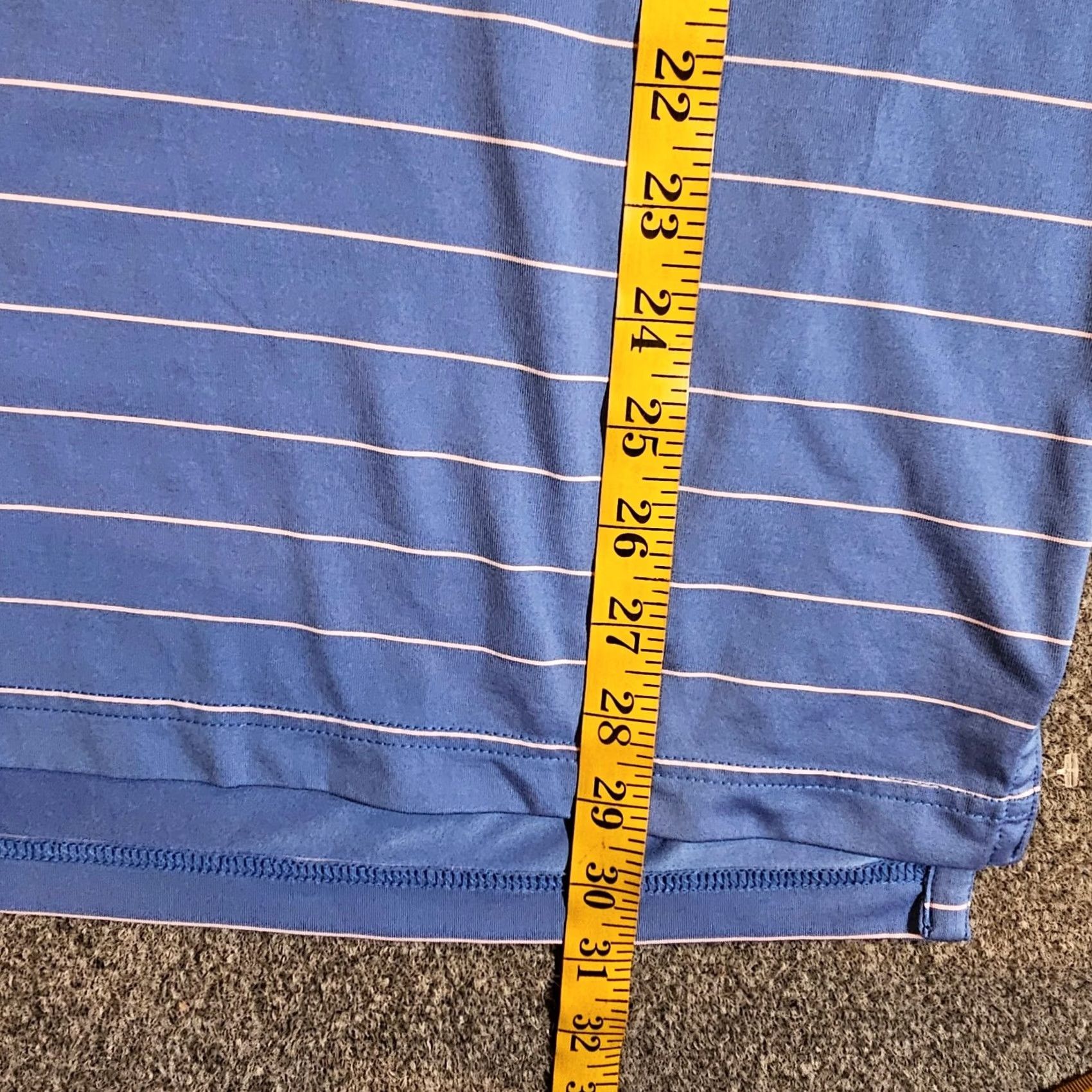 Vintage Fennec Shirt Mens Medium Blue Striped Golf Polo Short Sleeve Performance Casual Size US M / EU 48-50 / 2 - 7 Thumbnail