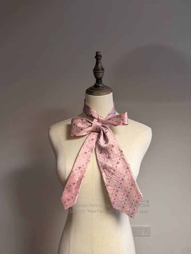 Vivienne Westwood Vivienne Westwood Pink polka dot Saturn full print silk ti Size ONE SIZE - 1 Thumbnail