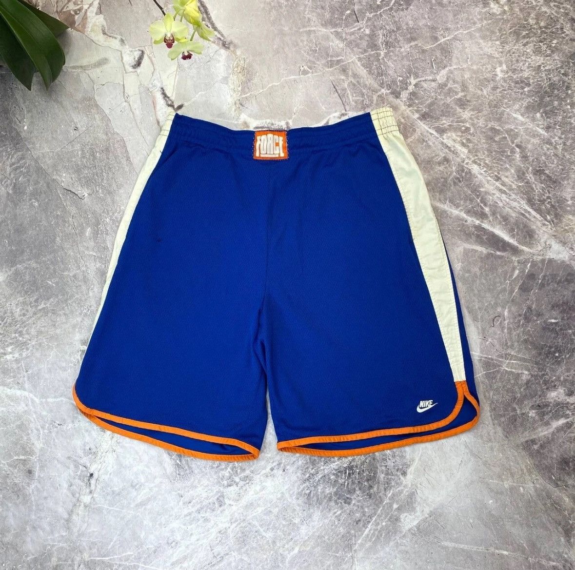 Nike Nike Air Force Shorts Vintage Blue Basketball L Y2K jordan Size US 31 - 6 Thumbnail