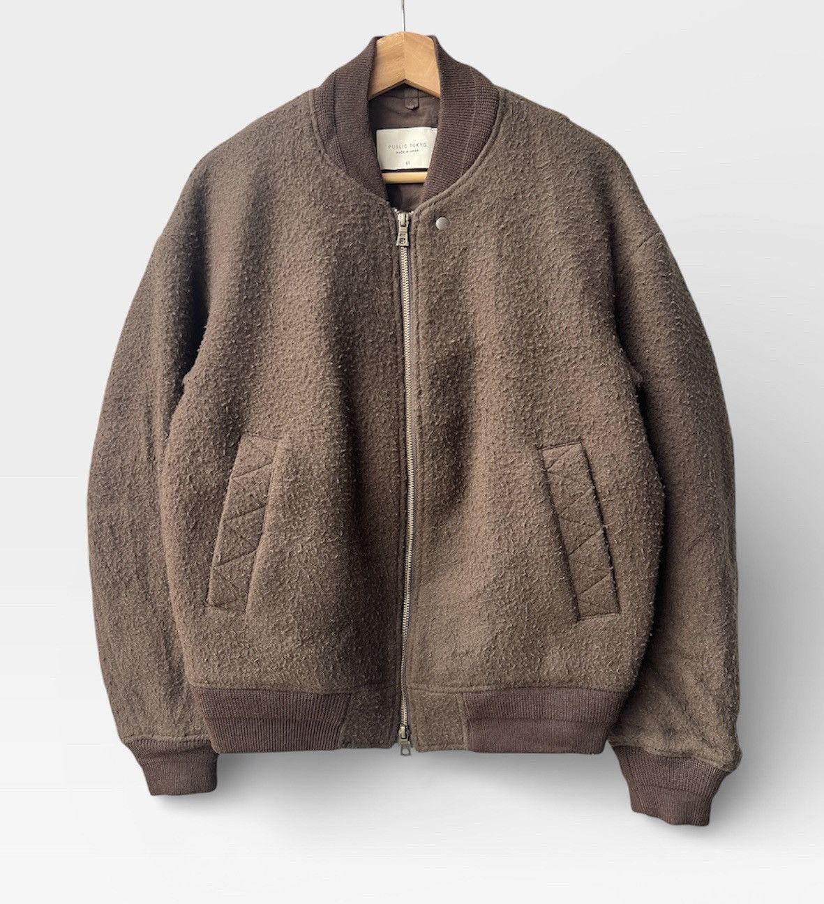 Japanese Brand Public Tokyo Wool Bomber Jacket Size M / US 6-8 / IT 42-44 - 1 Thumbnail