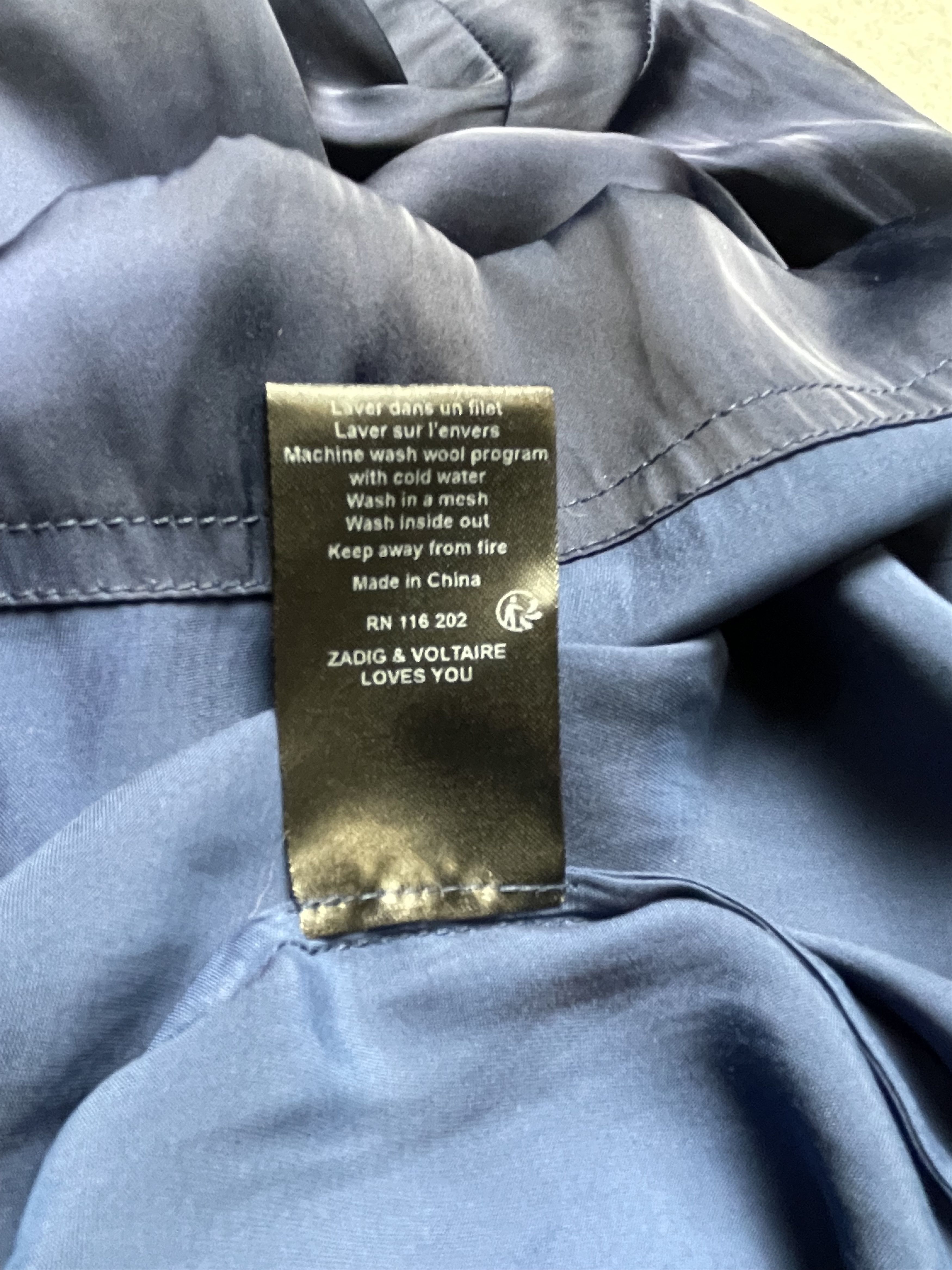 Zadig & Voltaire Zadig & Voltaire Blue Satin Midi Dress Size L Size L / US 10 / IT 46 - 11 Thumbnail