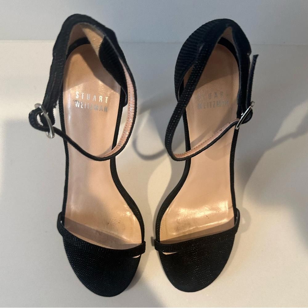 Stuart Weitzman Stuart Weitzman Nudist Black Goosebump Leather Sandals 6.5 Size US 6.5 / IT 36.5 - 4 Thumbnail