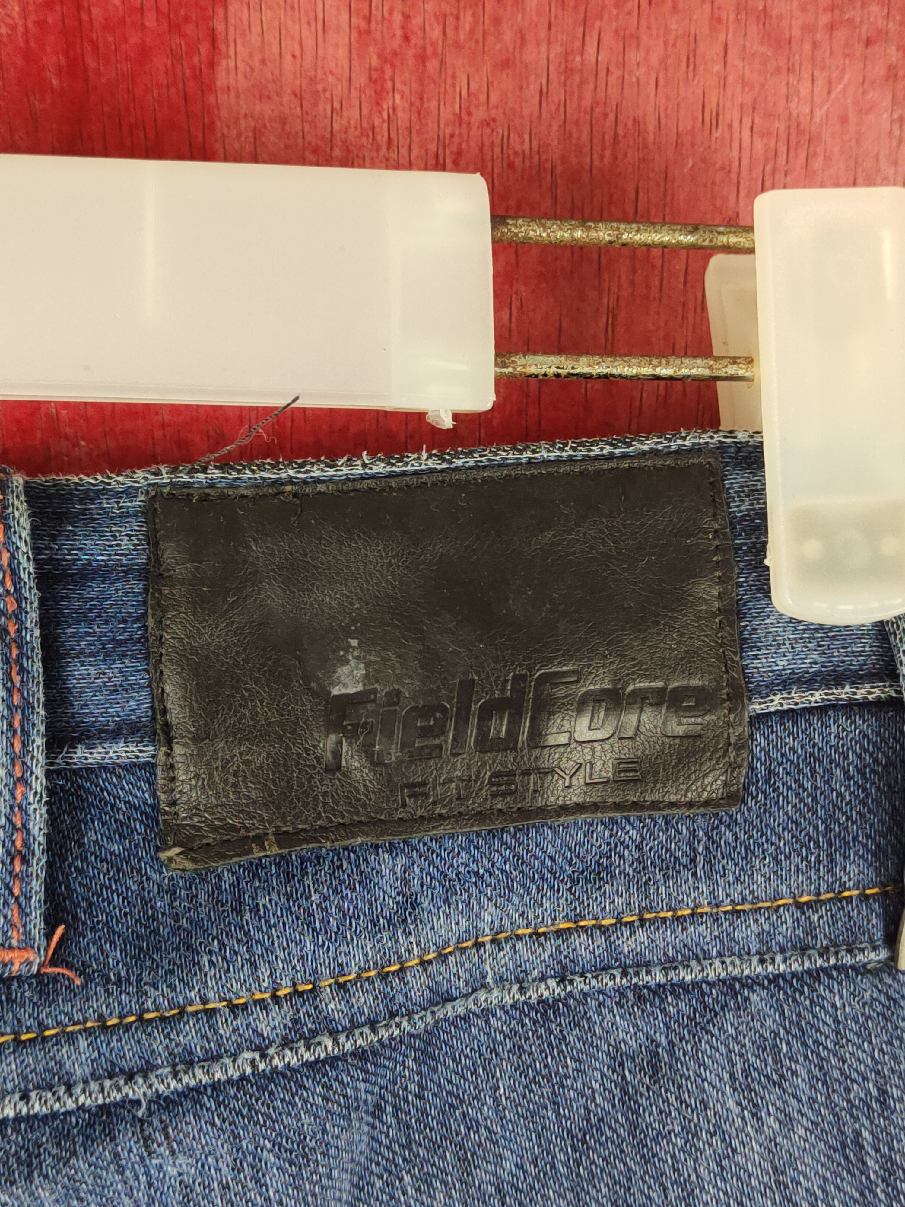 Japanese Brand FieldCore Dark Blue Faded Distressed Ripped Jeans #S2362 Size US 33 - 10 Thumbnail