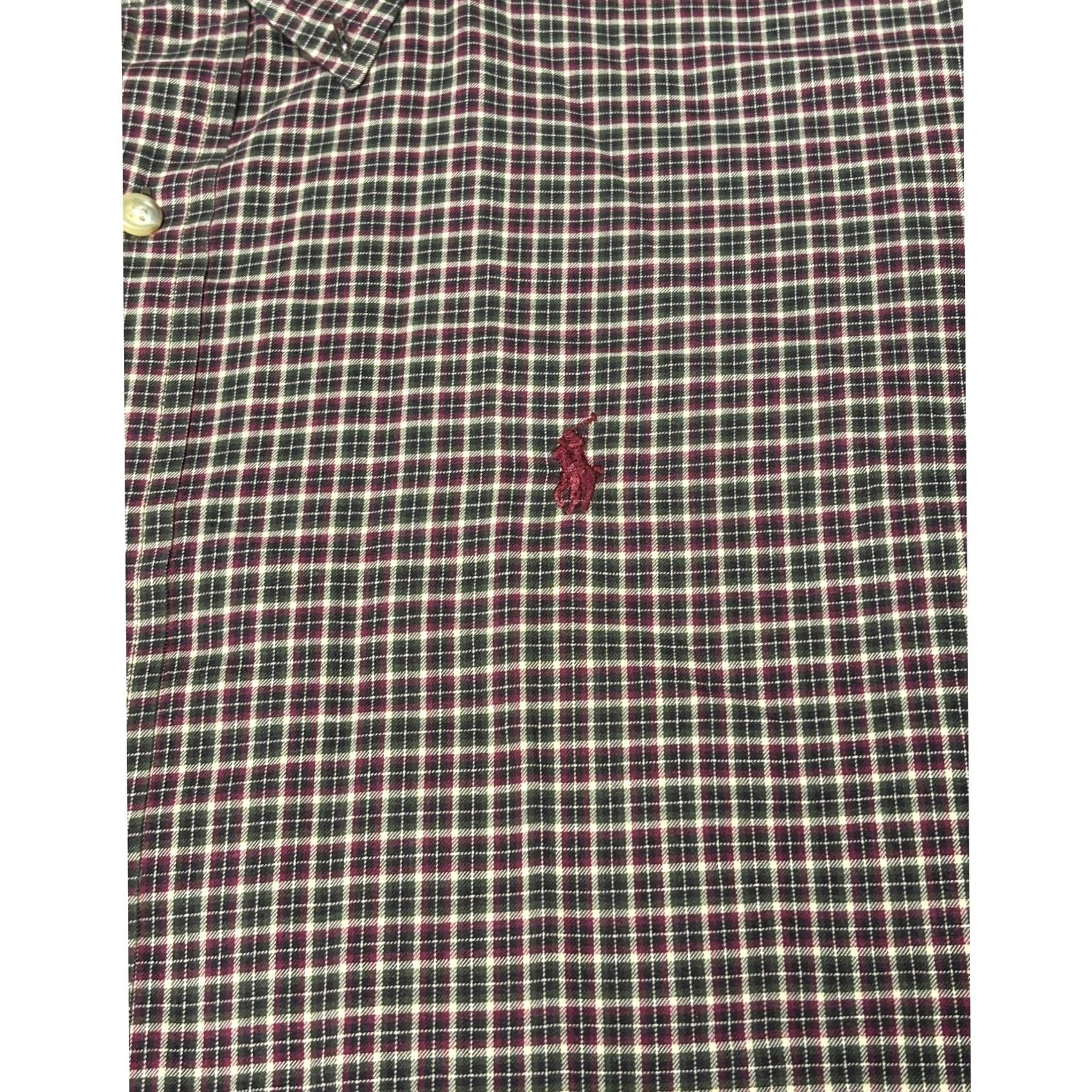 Polo Ralph Lauren Polo Ralph Lauren Mens Classic Fit Plaid Button Down Shirt L Burgundy Navy Multicolor Patchwork? Size US L / EU 52-54 / 3 - 2 Thumbnail
