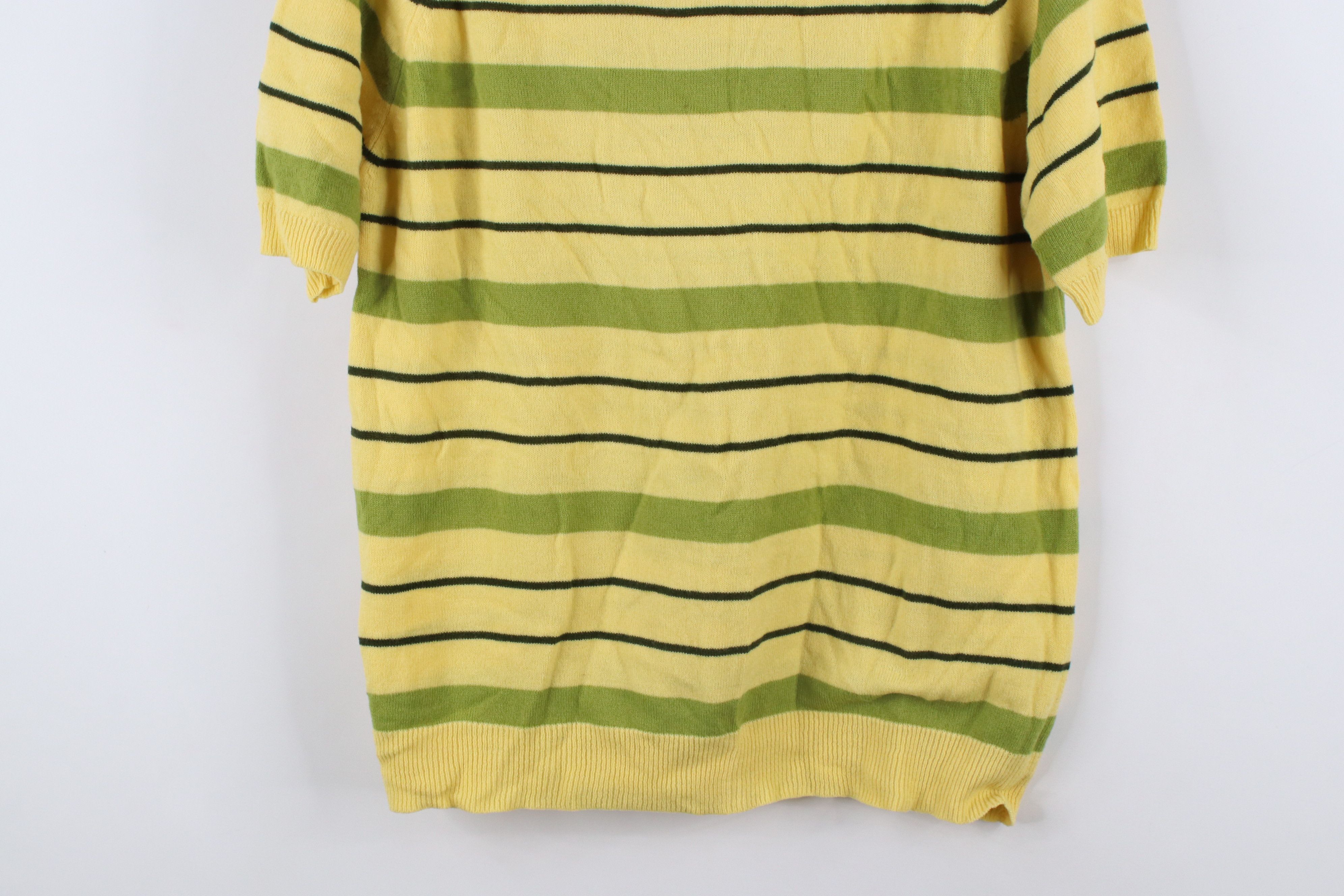 Vintage Vintage 60s 70s Streetwear Block Short Sleeve Knit Sweater Size M / US 6-8 / IT 42-44 - 3 Thumbnail