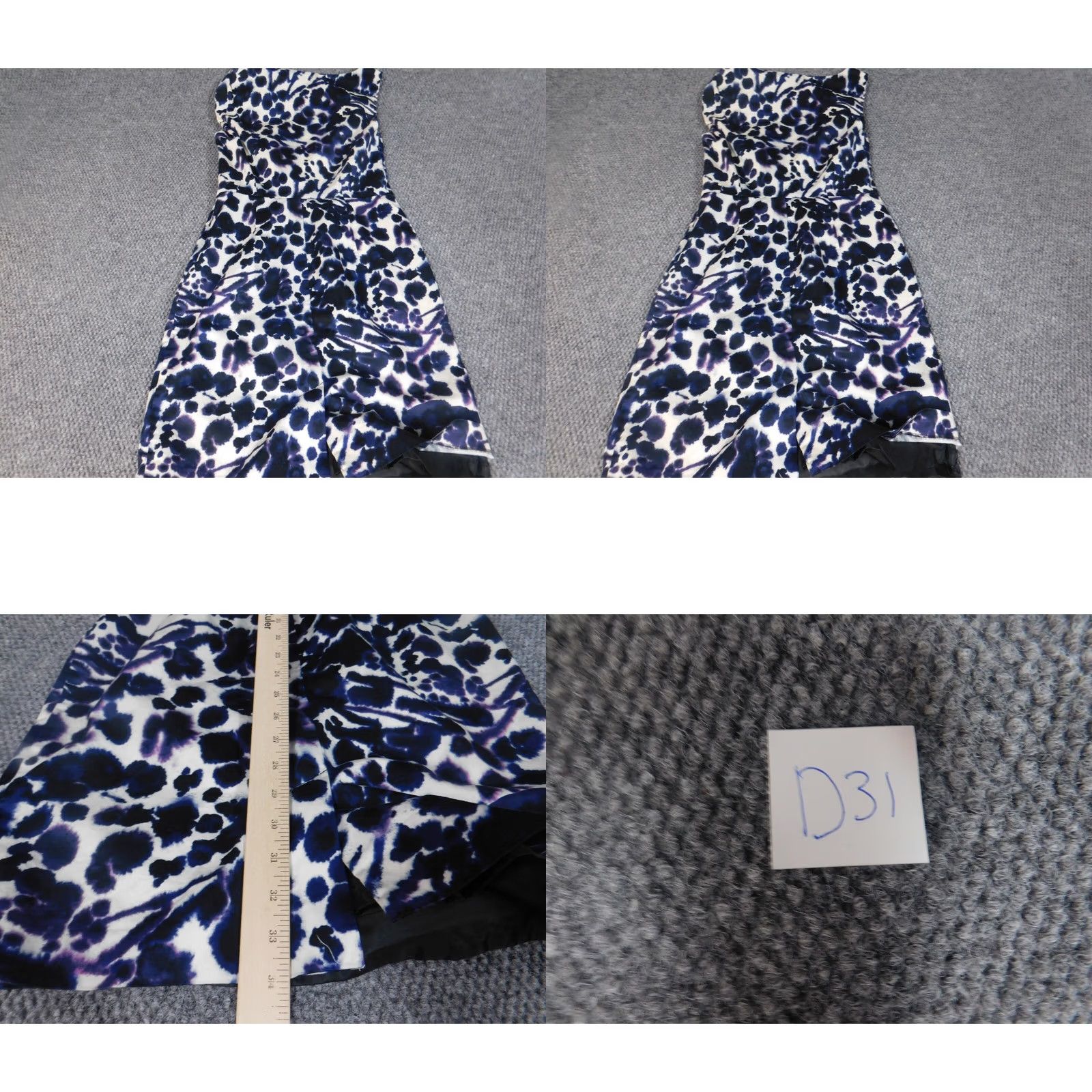 Ann Taylor Ann Taylor Womens Dress A-Line 4 Purple Floral Stretch Zip Sleeveless Knee Length Casual Womens Size S / US 4 / IT 40 - 8 Thumbnail