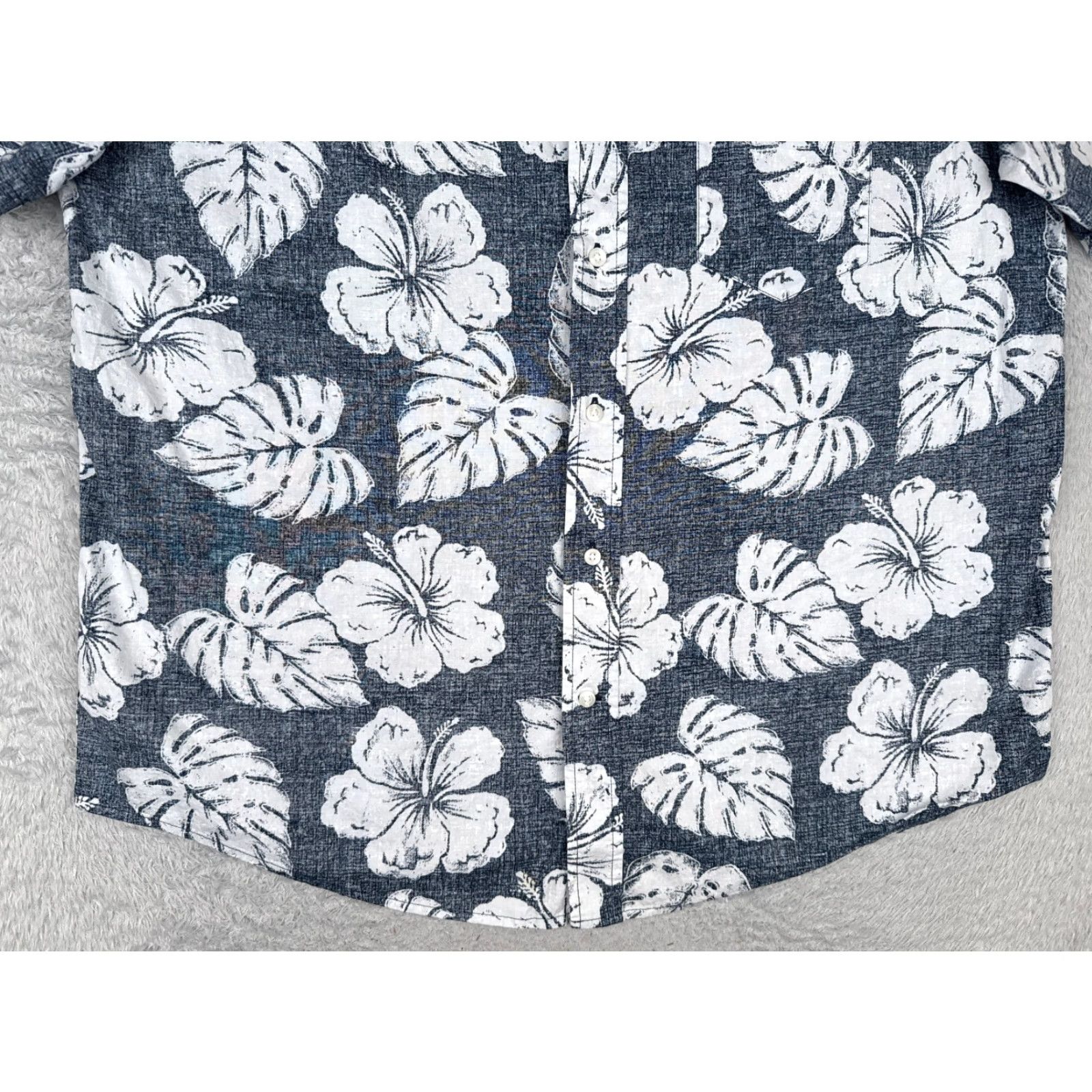 George George Shirt Mens XL Blue White Floral Cotton Blend Hawaiian Button-Up Size US XL / EU 56 / 4 - 5 Thumbnail