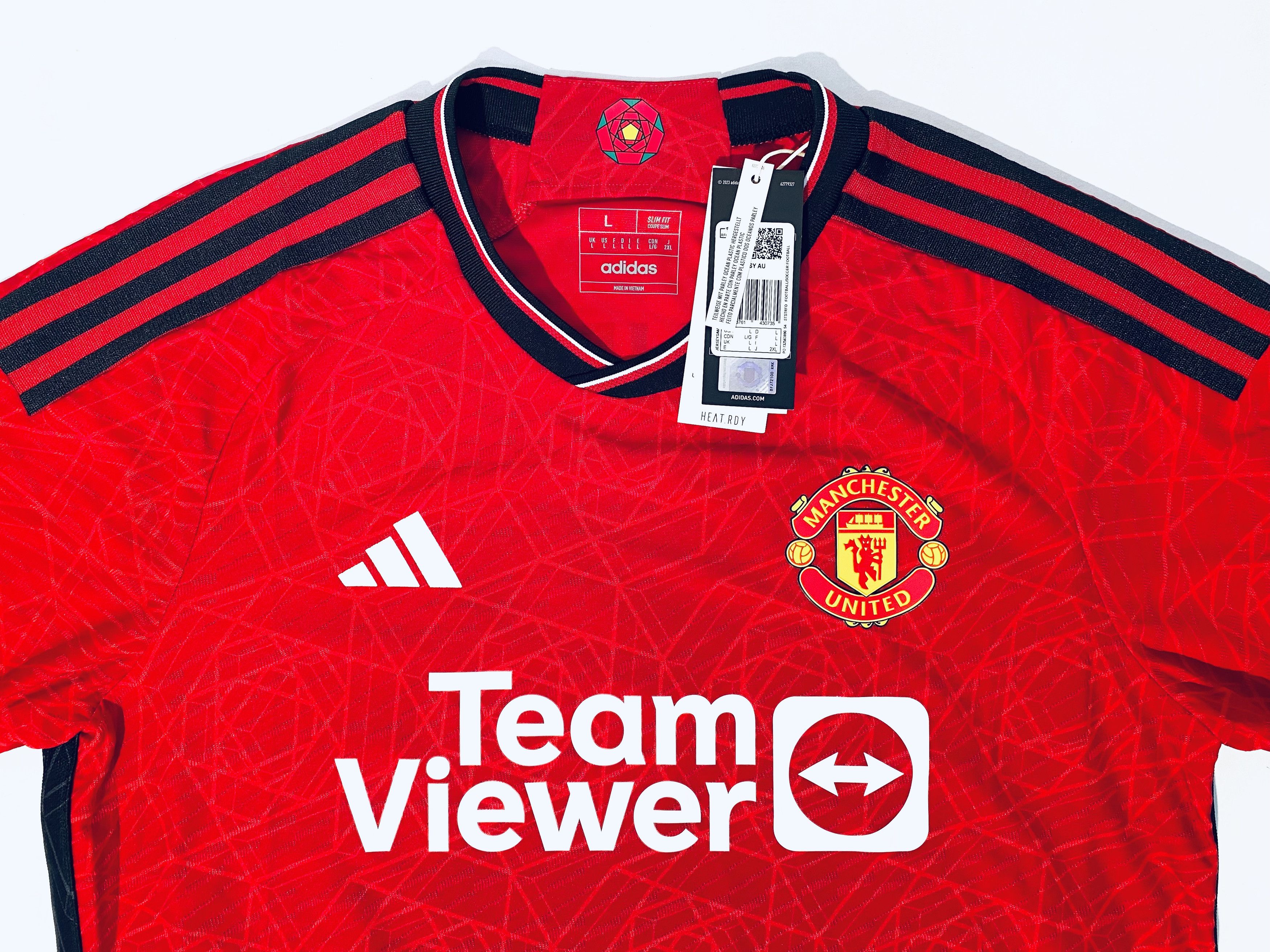 Adidas Authentic BNWT Manchester United Home Jersey 2023 - 2024 Size US L / EU 52-54 / 3 - 5 Thumbnail