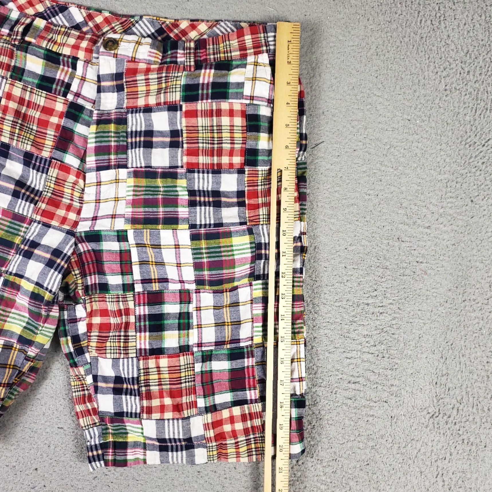 Brooks Brothers VINTAGE Brooks Brothers Shorts Mens 38 Chino Flat Front Plaid Casual Classic Preppy Blue Size US 38 / EU 54 - 6 Thumbnail
