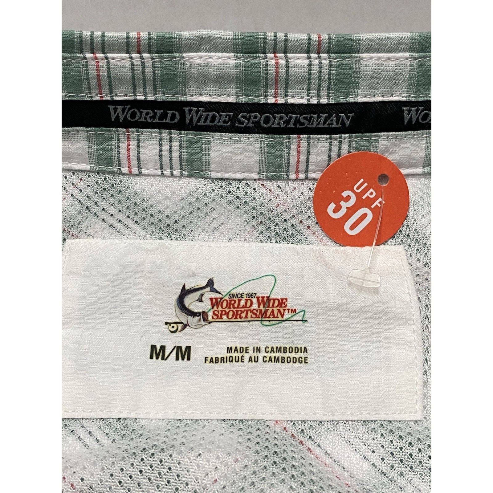Other Sportsman Vented Fishing Shirt Men's Medium Green Plaid Size US M / EU 48-50 / 2 - 4 Thumbnail