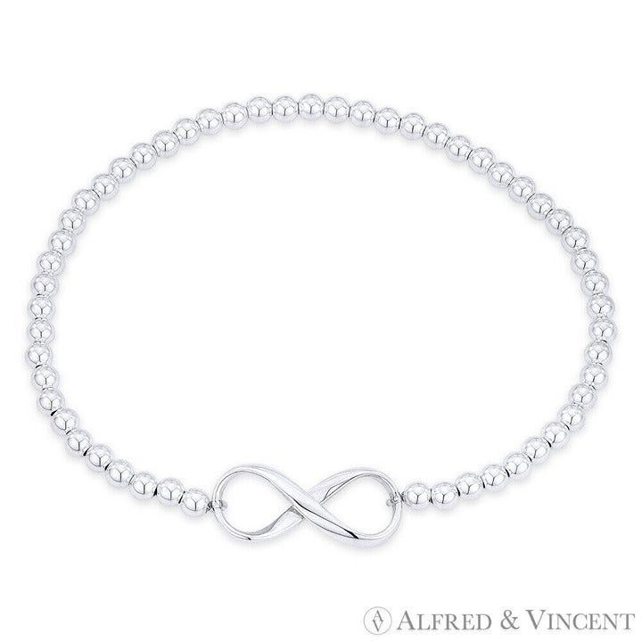 Other Infinity Symbol Figure 8 Charm Ball Bead Stretch Bracelet Size ONE SIZE - 1 Preview