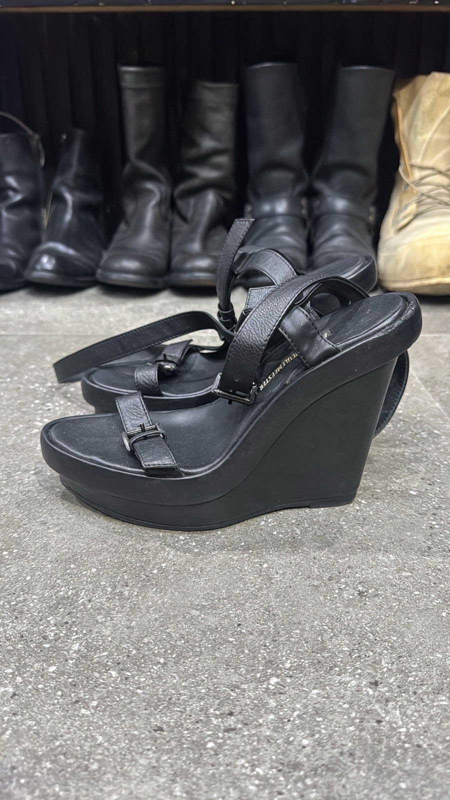 Ann Demeulemeester Ann Demeulemeester Platform Ankle Strap Sandals Size US 5 / IT 35 - 5 Thumbnail