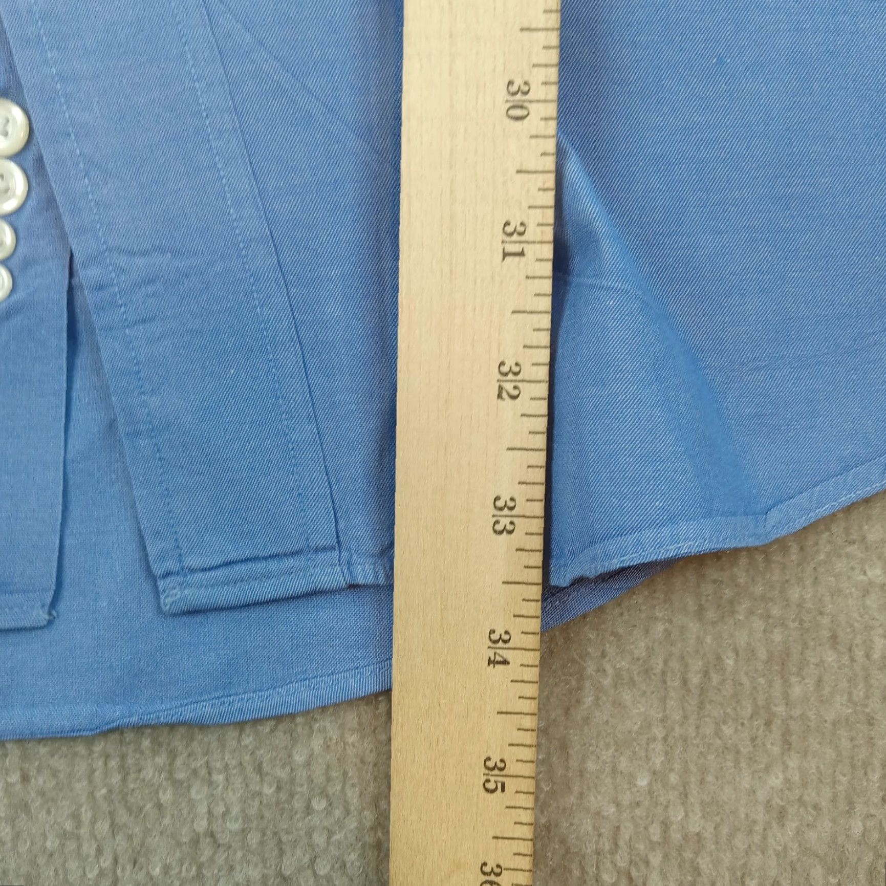 Lands' End Lands' End Shirt Mens 16.5-37 Tall Blue Long Sleeve Button-Up Casual Pocket Size US XL / EU 56 / 4 - 3 Thumbnail