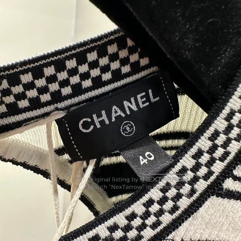 Chanel Chanel 23C striped backless slogan letter short sleeves Size S / US 4 / IT 40 - 3 Thumbnail