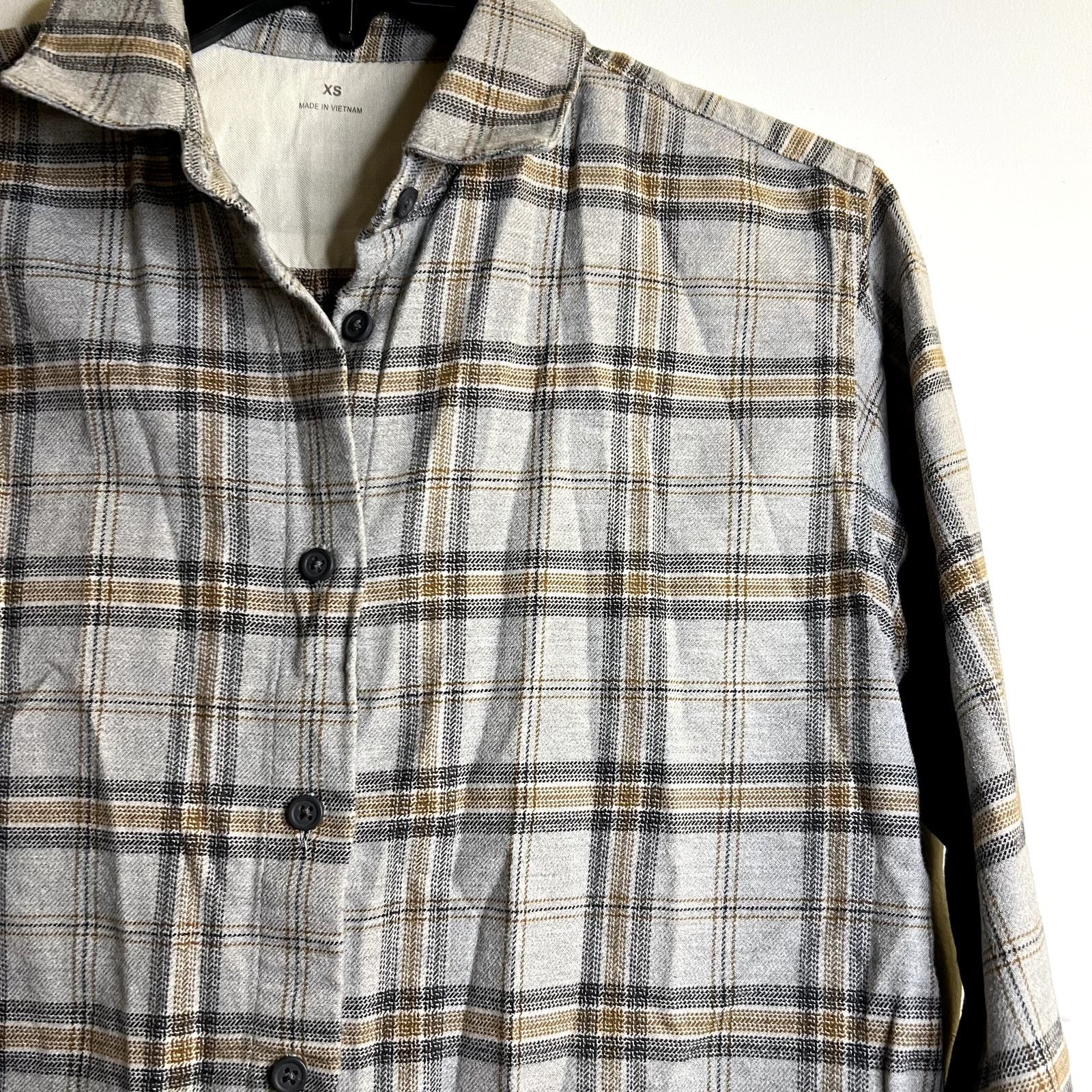 Muji Muji Men’s Flannel Plaid Shirt size XS 100% Cotton Gray Size US XS / EU 42 / 0 - 2 Thumbnail