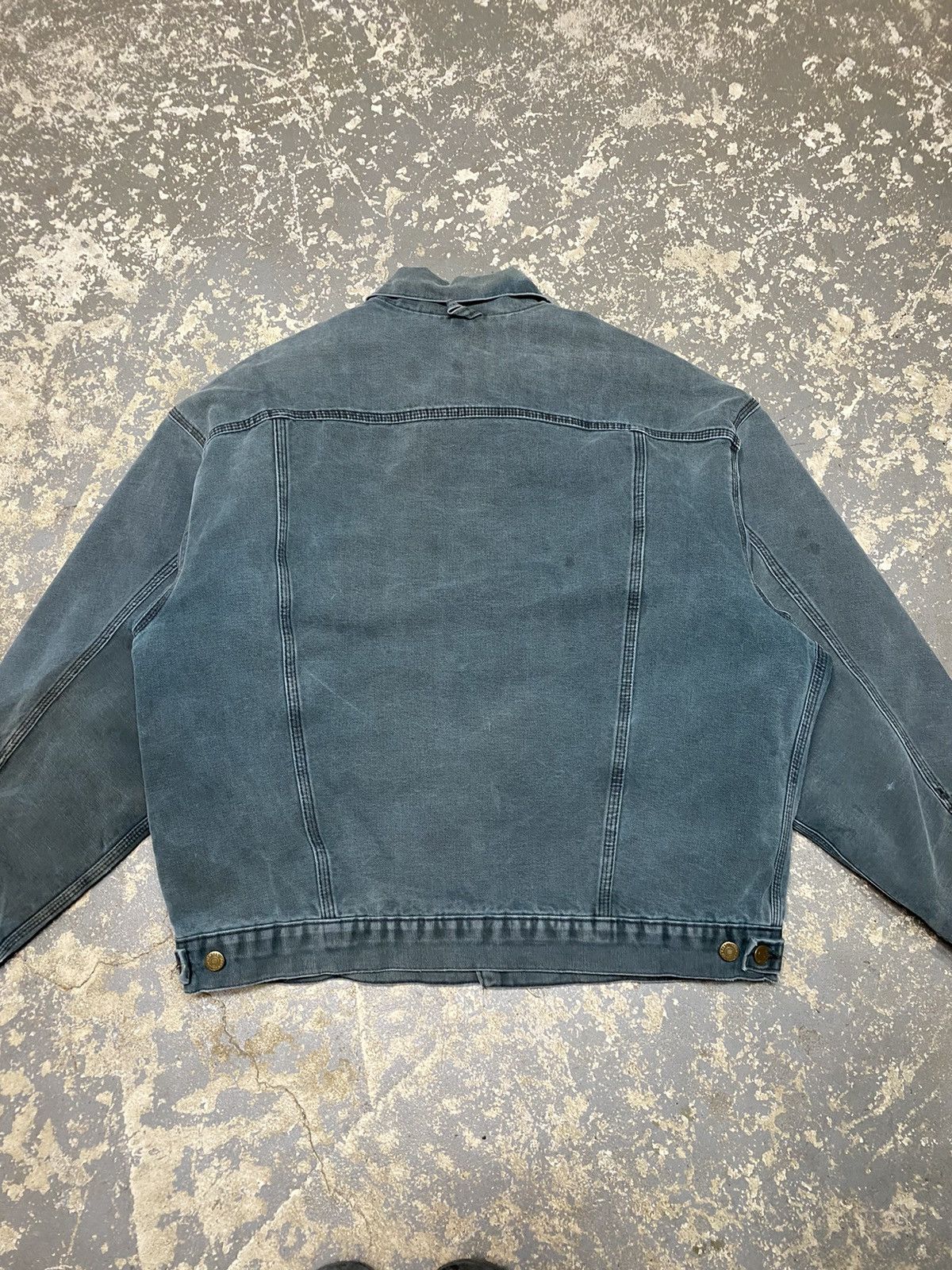 Carhartt × Vintage Vintage Carhartt Cyan Trucker Jacket JB143 Size US L / EU 52-54 / 3 - 13 Thumbnail
