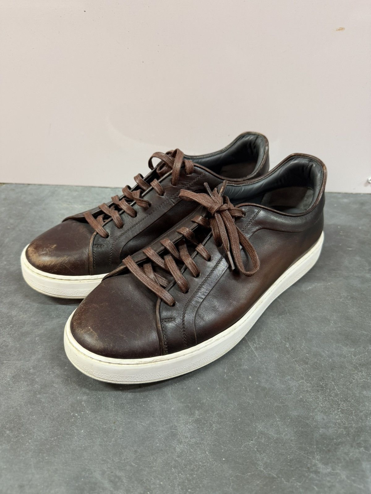 Dior B06 Mens Sneakers Brown Leather Size 43.5 Size US 10 / EU 43 - 1 Thumbnail