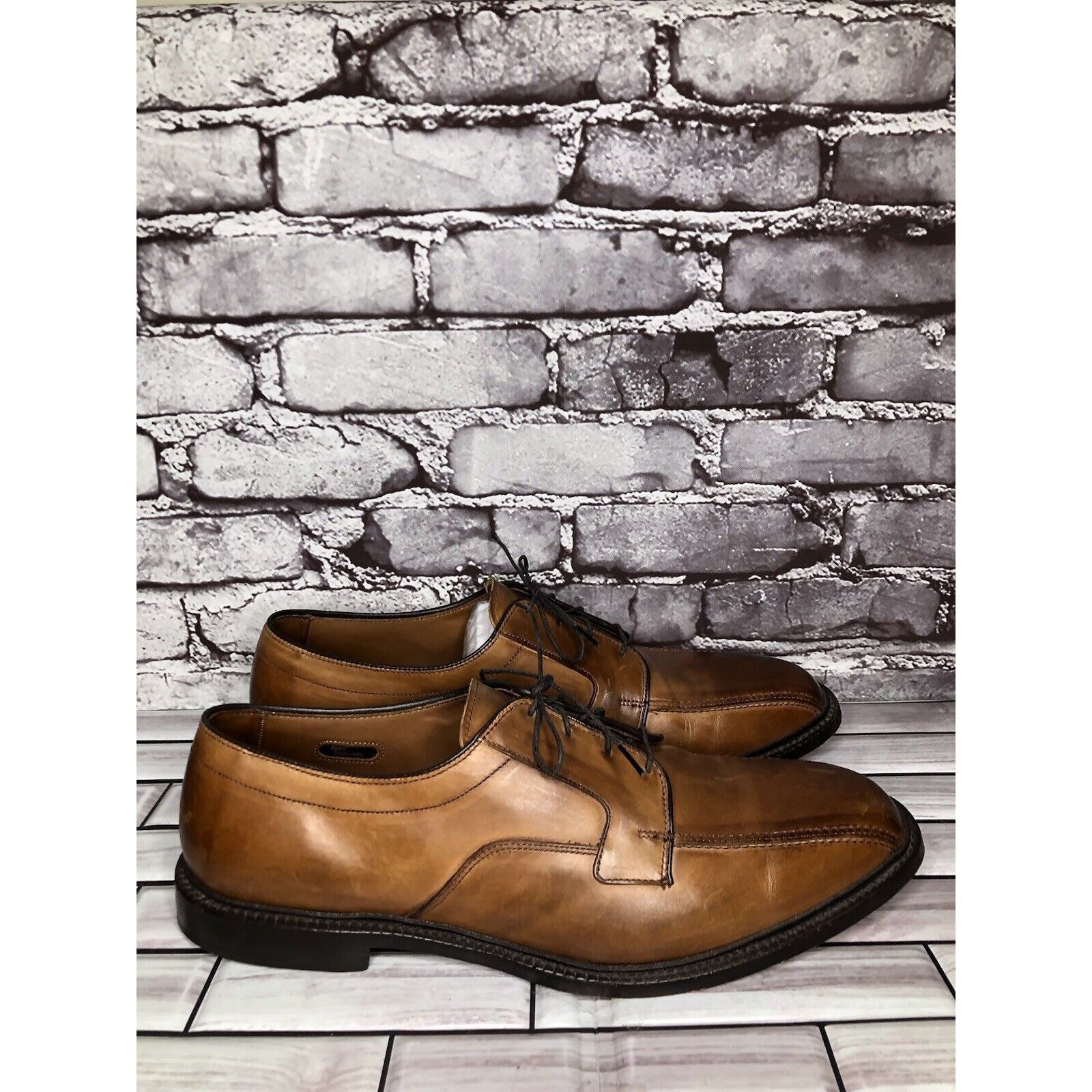 Allen Edmonds Allen Edmonds Dawson Brown Leather Derby Blucher Bicycle Dre Size US 13 / EU 46 - 18 Thumbnail