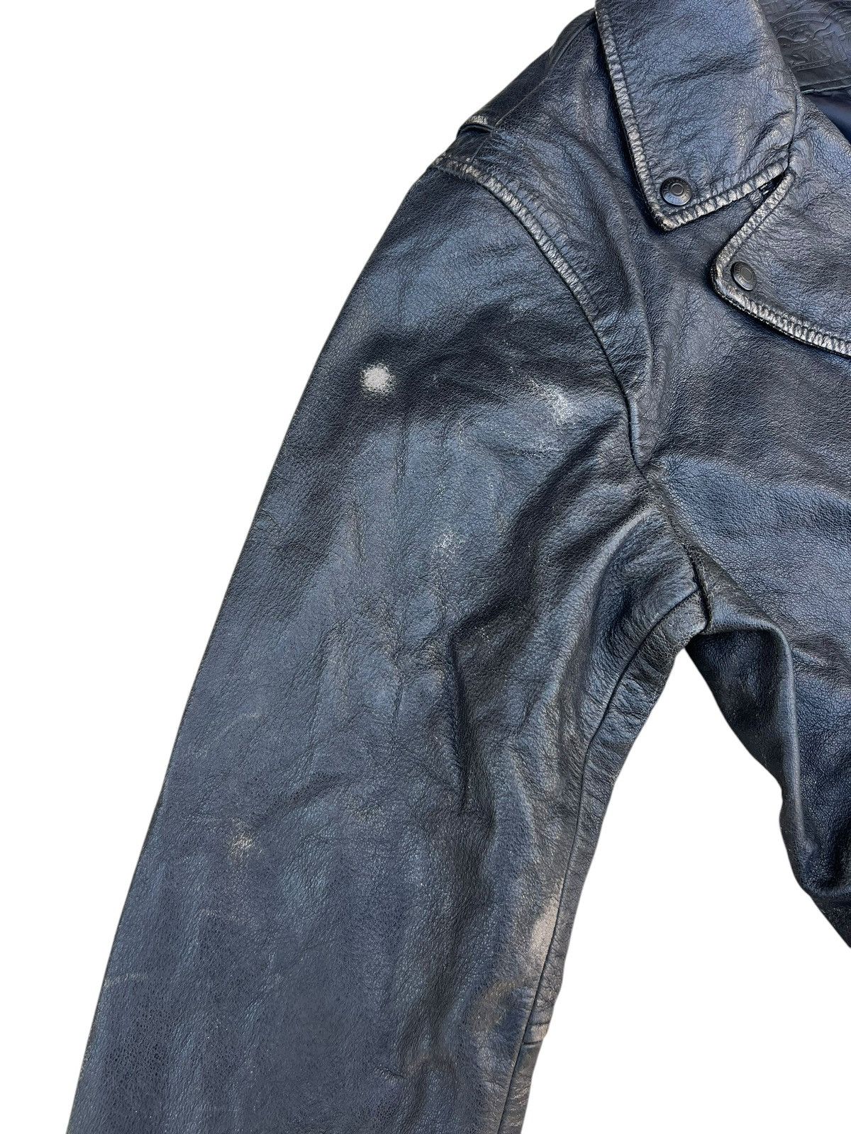 Levi's Levi’s Talon Patina Black Leather Double Collar Biker Jacket Size US M / EU 48-50 / 2 - 5 Thumbnail
