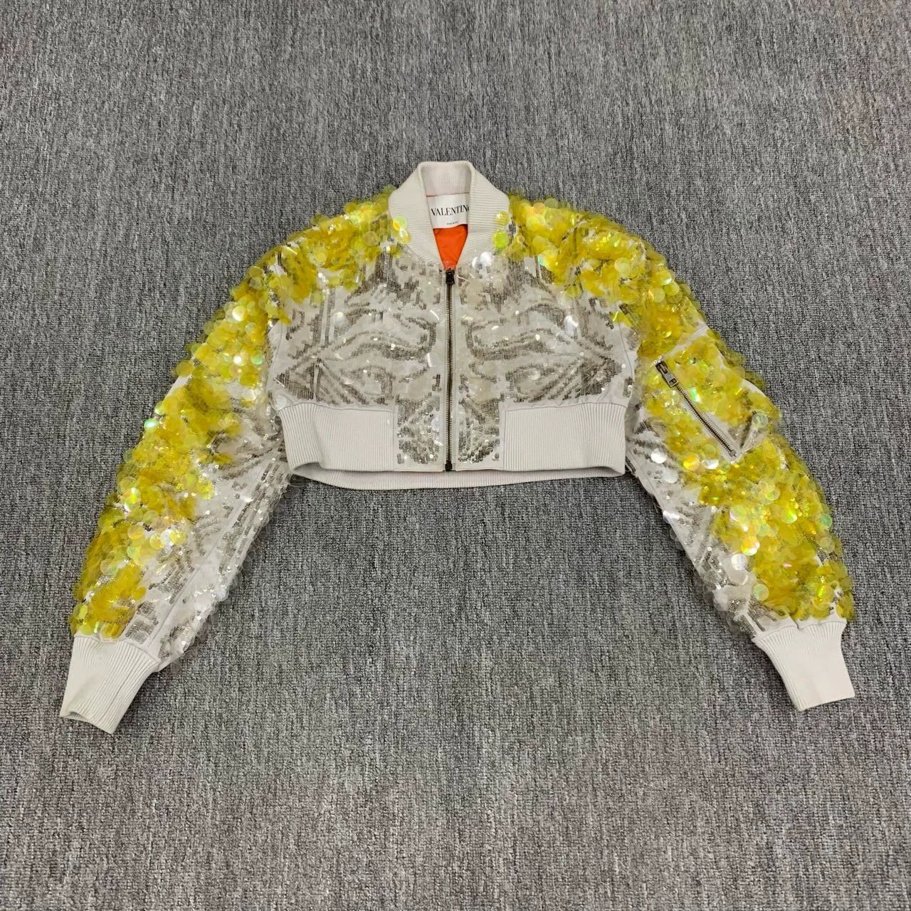 Valentino Valentino color-blocked short sequined jacket/ Size XS / US 0-2 / IT 36-38 - 1 Thumbnail