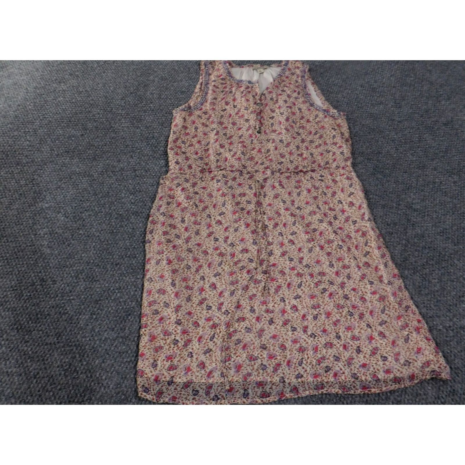 Lucky Brand Lucky Brand Dress Womens Small Pink Floral Sleeveless Boho Button Up Lined India Size S / US 4 / IT 40 - 7 Thumbnail