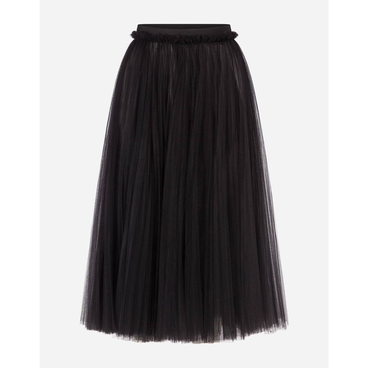 Dolce & Gabbana Dolce & Gabbana Black Tulle & Lace Skirt Sz.42 Size 28" / US 6 / IT 42 - 7 Thumbnail