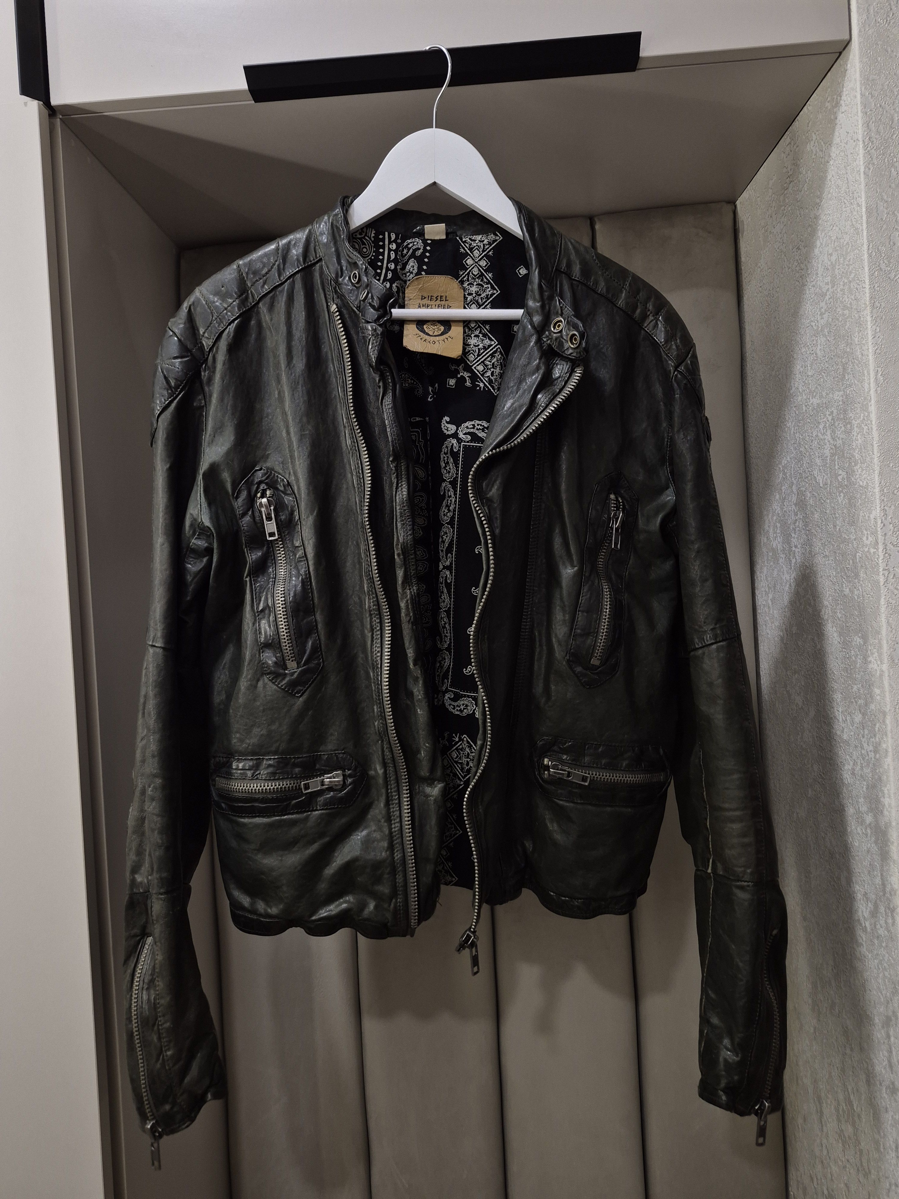 Diesel Diesel men leather jacket Size US M / EU 48-50 / 2 - 4 Thumbnail