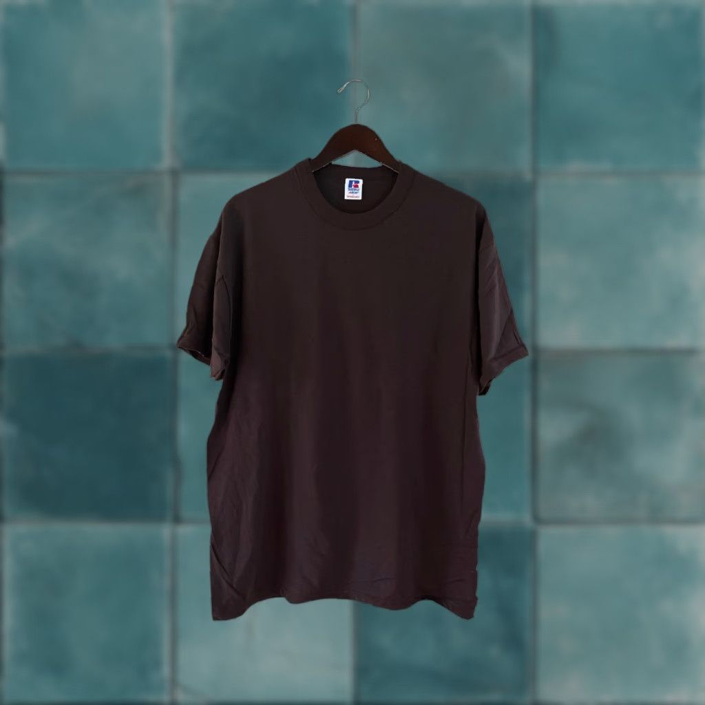 Russell Athletic VINTAGE Russell Athletic T-Shirt Mens L Crew Neck 90s Deadstock NWOT Brown 50/50 90s Theme Mens Size US L / EU 52-54 / 3 - 1 Thumbnail