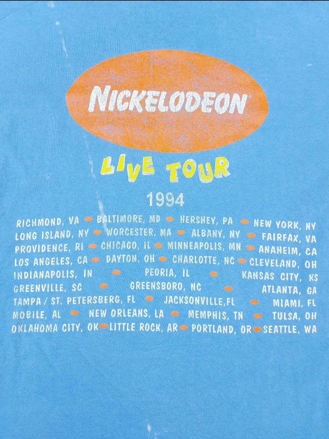 Nickelodeon Vintage 90s 1994 Nickelodeon Live Tour Single-Stitch TEE Size US XL / EU 56 / 4 - 8 Thumbnail