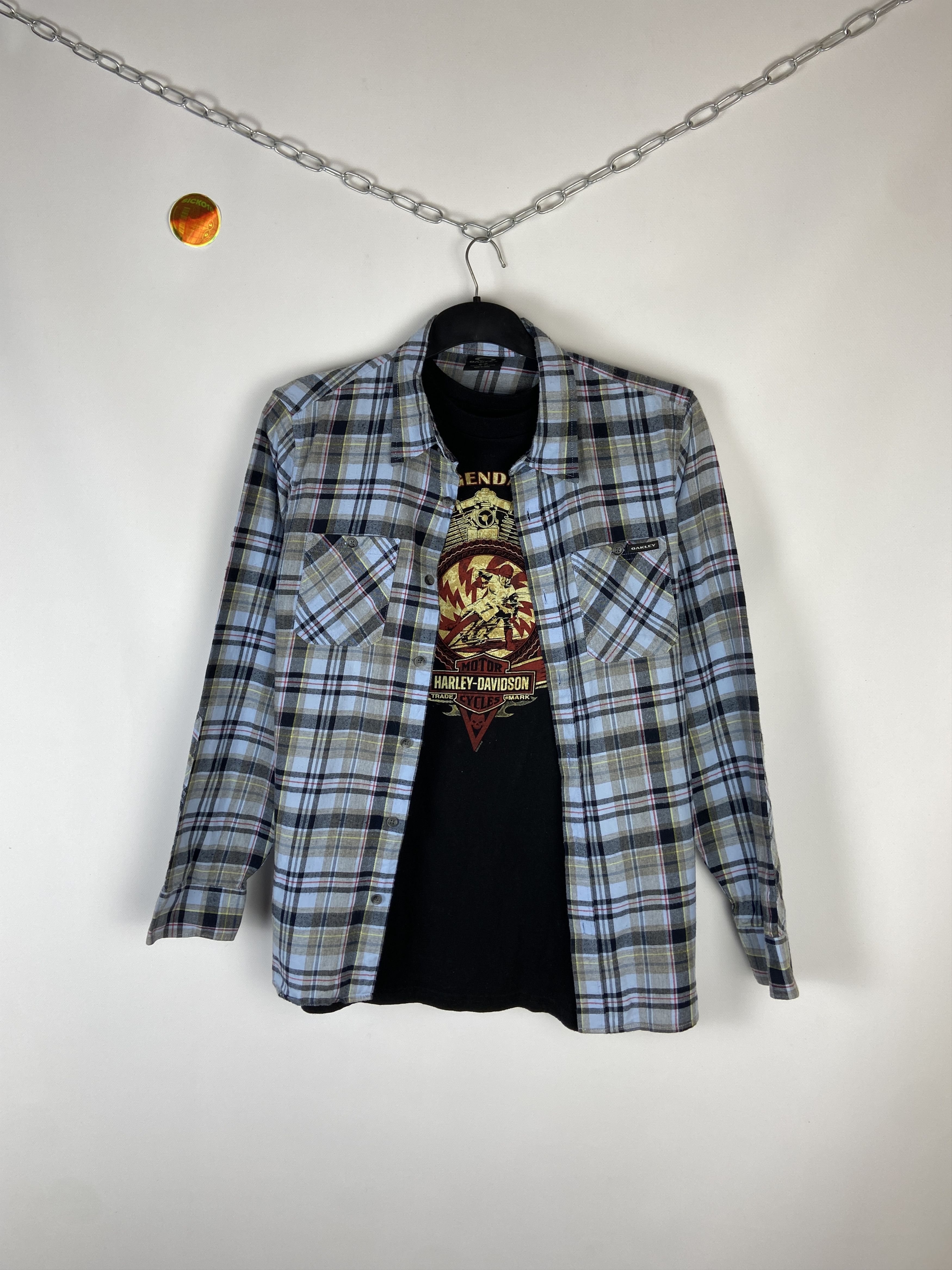 Oakley × Vintage Oakley Flannel Shirt Button Up Size US S / EU 44-46 / 1 - 3 Thumbnail