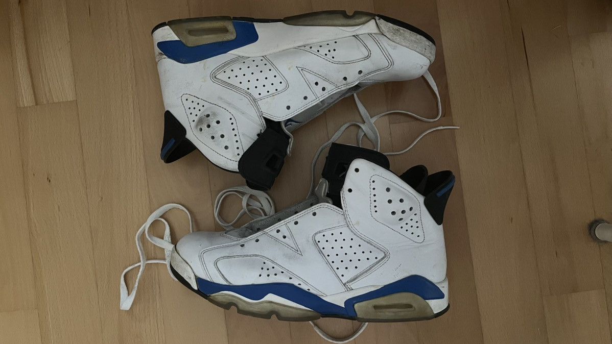 Jordan Brand Nike Air Jordan 6 Sport Blue White Black Size US 8 / EU 41 - 1 Thumbnail