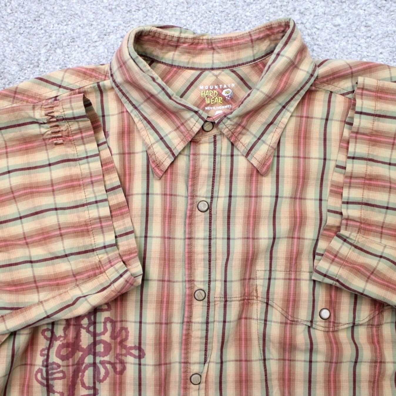 Mountain Hardwear Mountain Hardwear Shirt Mens XL Brown Plaid Geometric Cotton S/S Hummer logo Size US XL / EU 56 / 4 - 2 Thumbnail