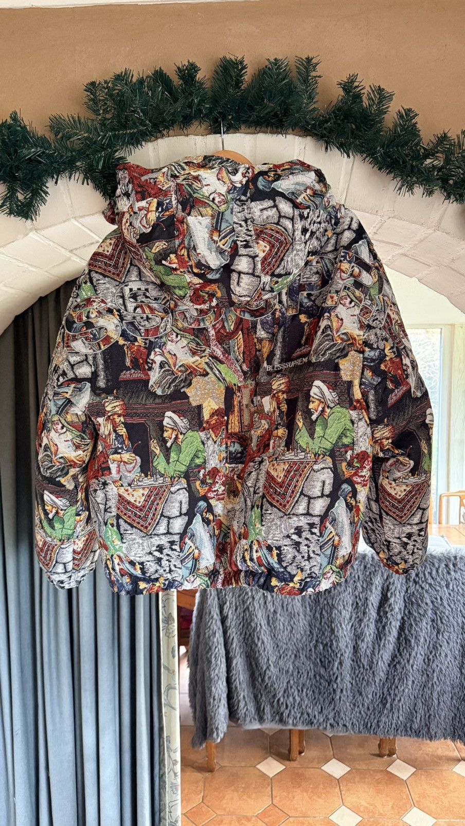 Bless × Supreme Supreme Bless Tapestry Down Puffer FW23 Size US L / EU 52-54 / 3 - 2 Thumbnail
