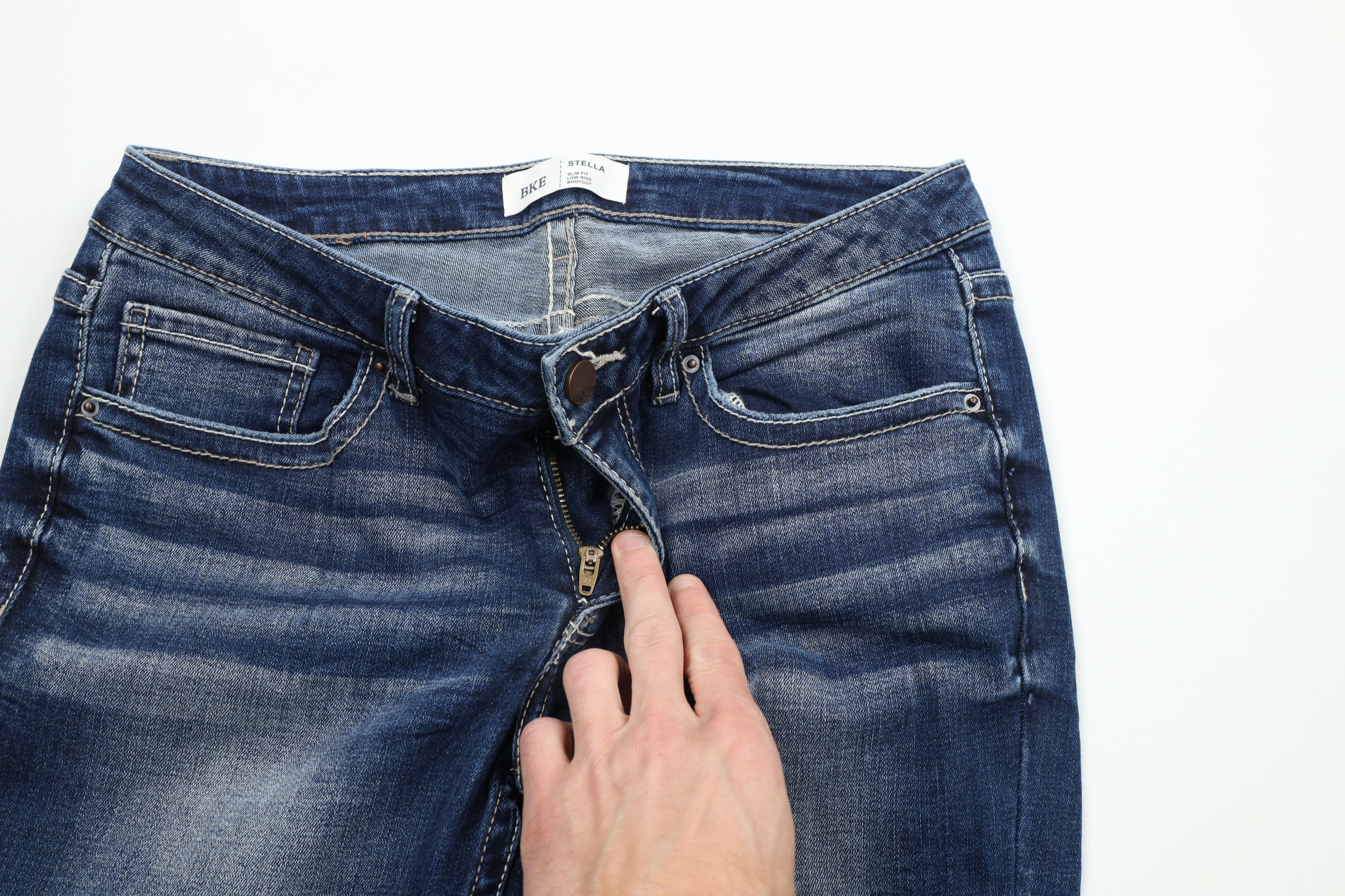 Vintage Buckle BKE Stitch Stretch Stella Low Rise Bootcut Jeans Size 29" - 6 Thumbnail