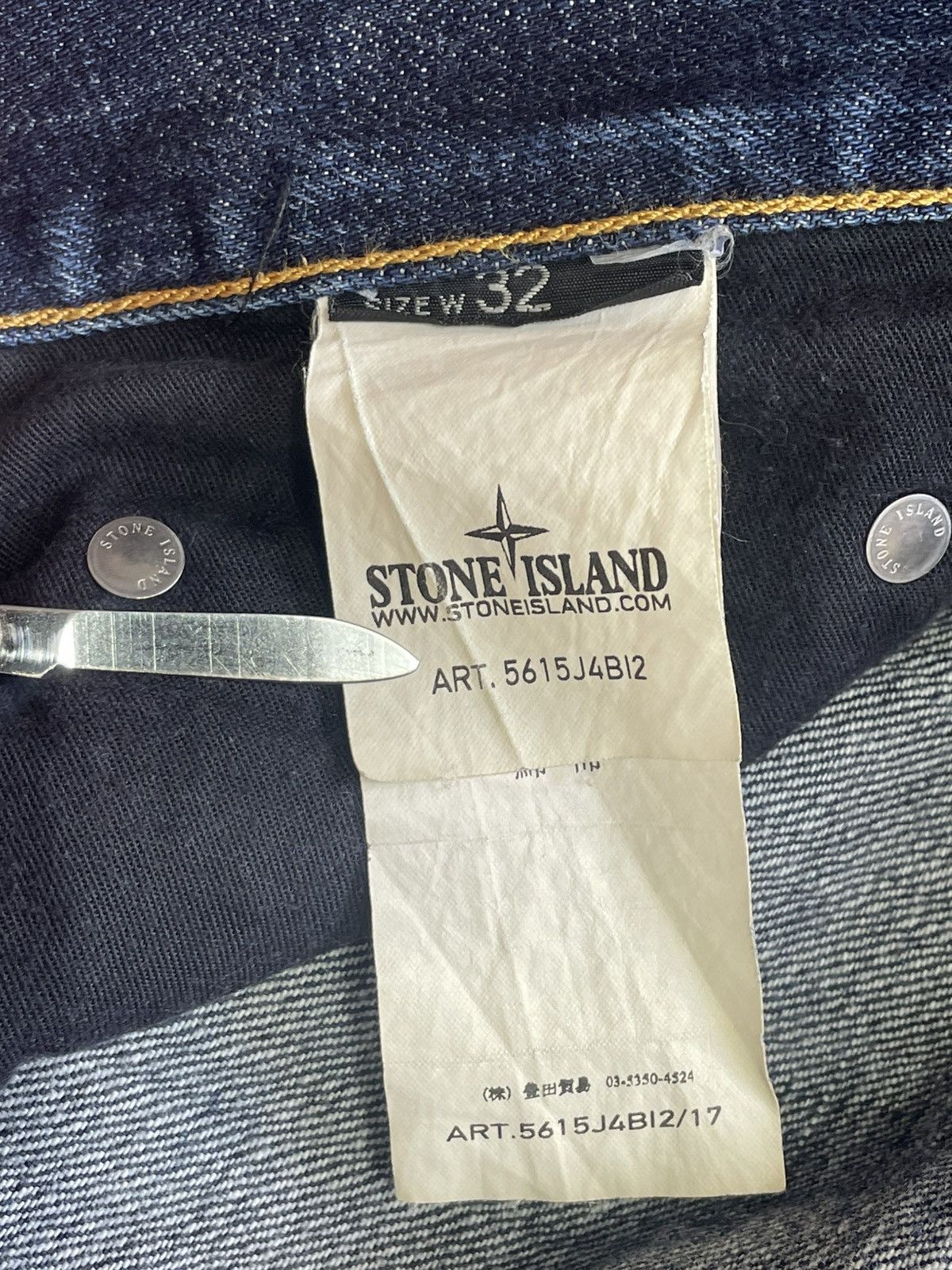 Stone Island Vintage Stone Island Baggy Denim Jeans Patch Logo 90s Y2k Size US 32 / EU 48 - 18 Thumbnail