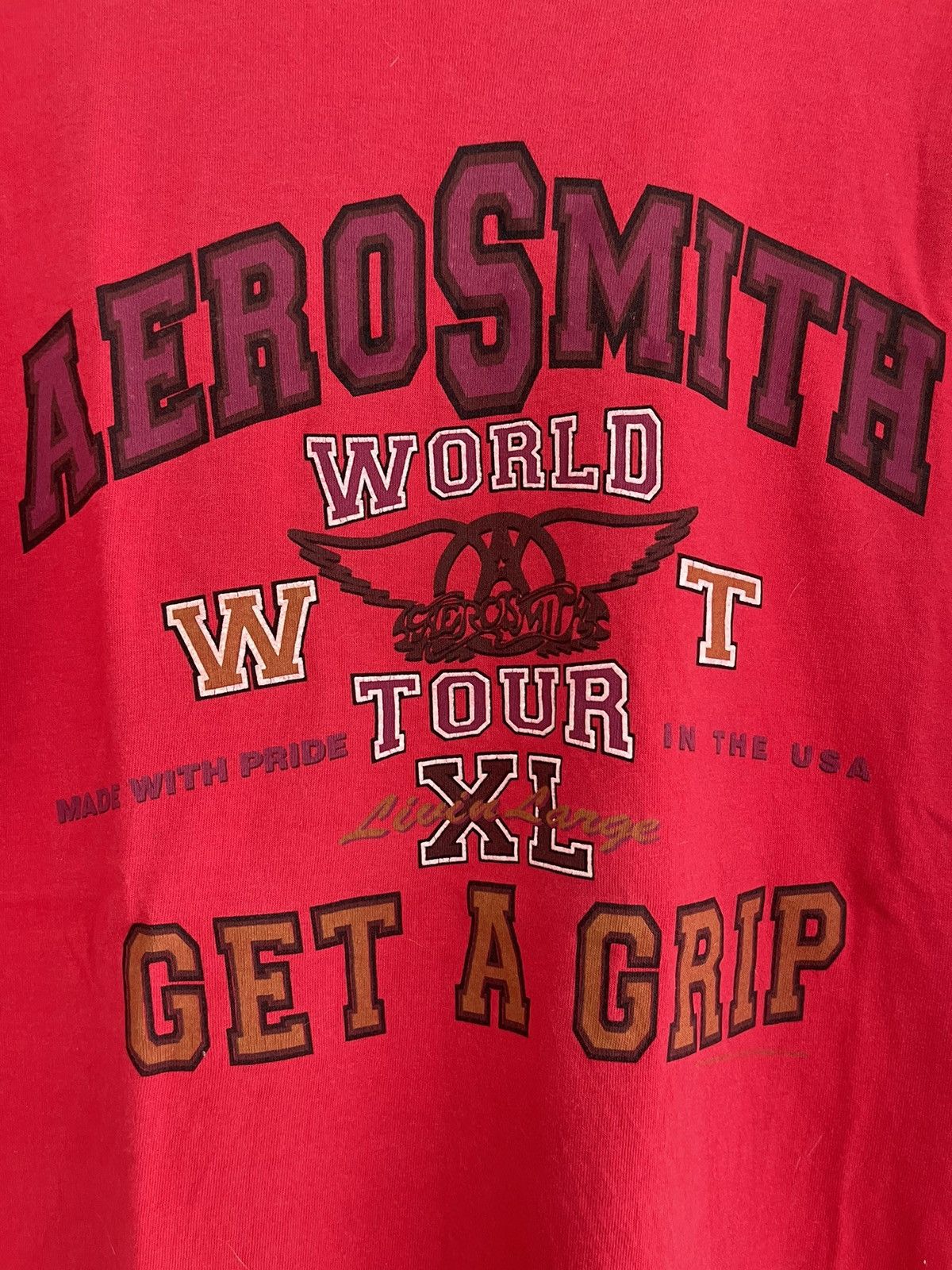 Band Tees × Vintage Vintage 1993 Aerosmith Get a Grip Livin Large World Tour Size US L / EU 52-54 / 3 - 3 Thumbnail