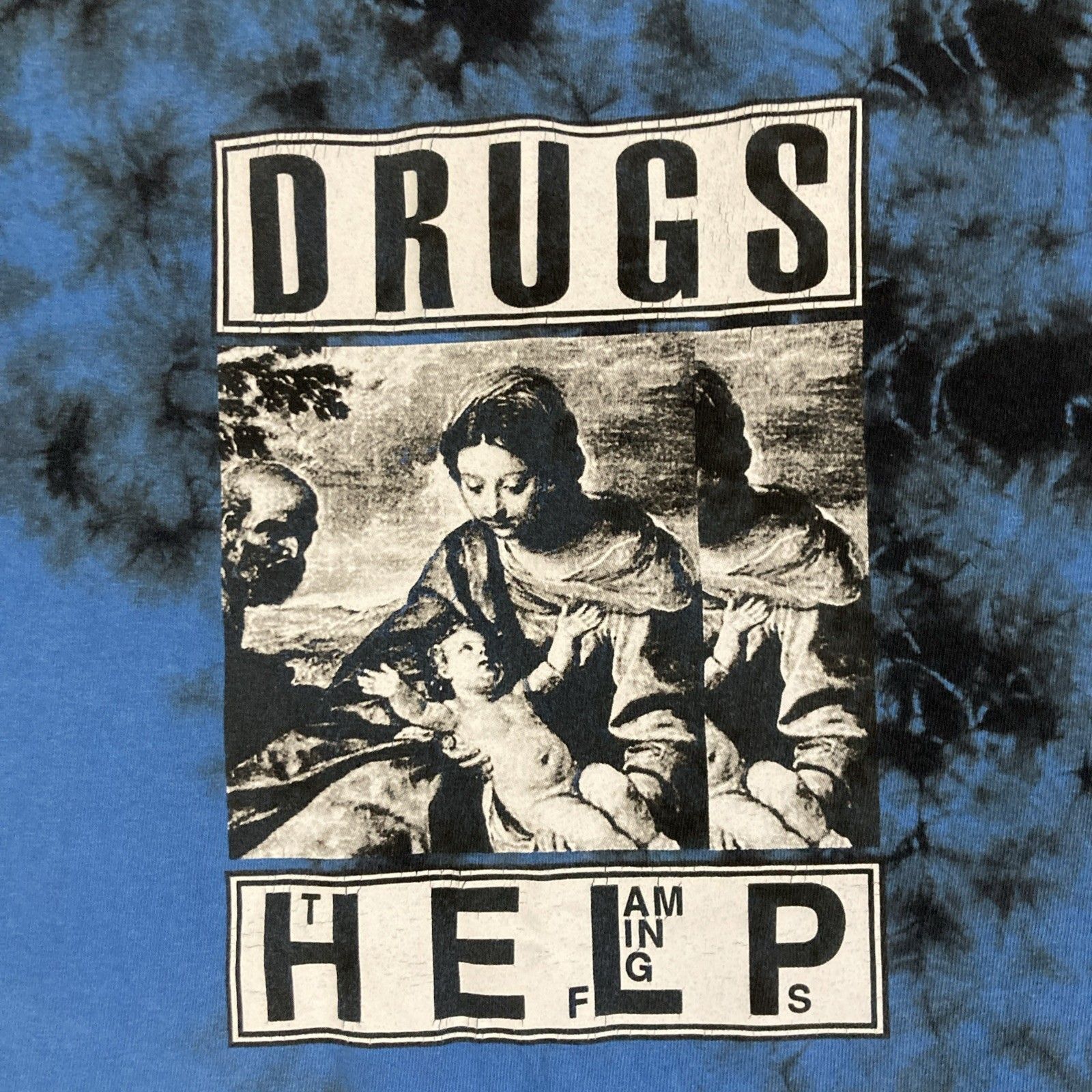 Pleasures Rare Pleasures The Flaming Lips T “DRUGS HELP” Tie Dye Shirt Size US M / EU 48-50 / 2 - 4 Thumbnail