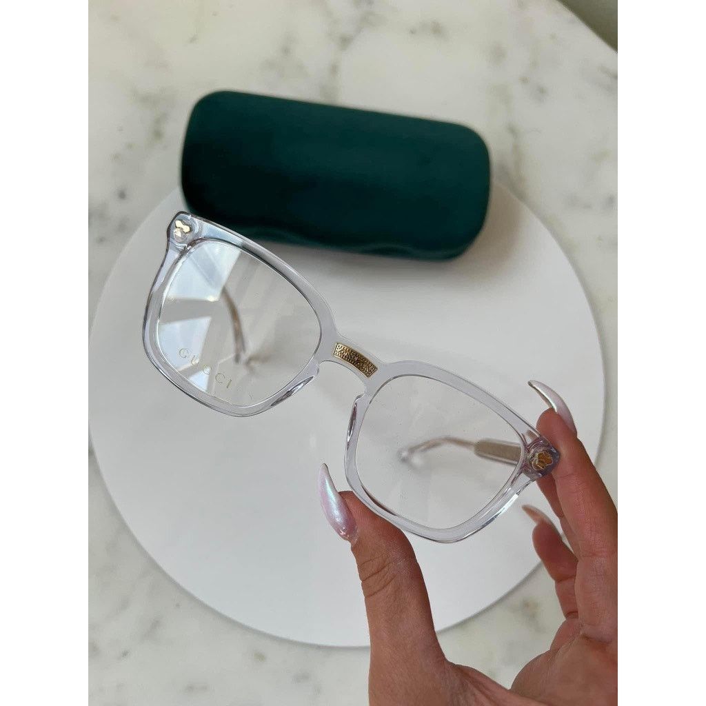 NEW GUCCI GG0184O Clear Gold Unisex Eyeglasses Frames