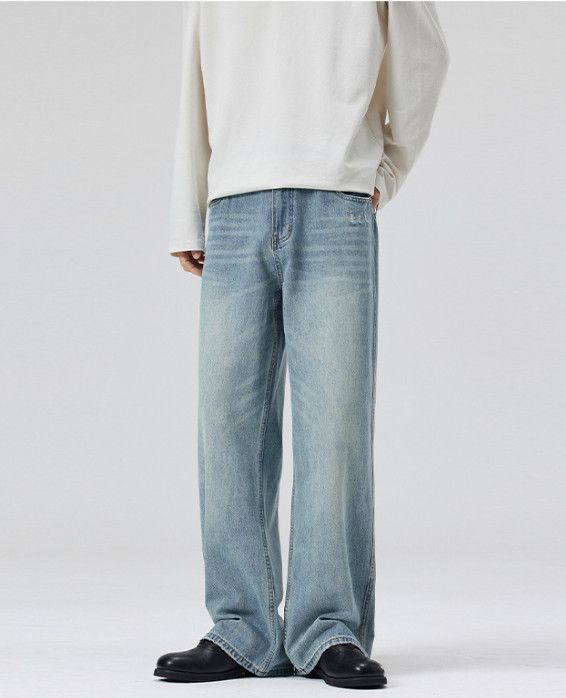 Japanese Brand American street men's straight leg loose baggy ripped jeans Size US 32 / EU 48 - 1 Thumbnail
