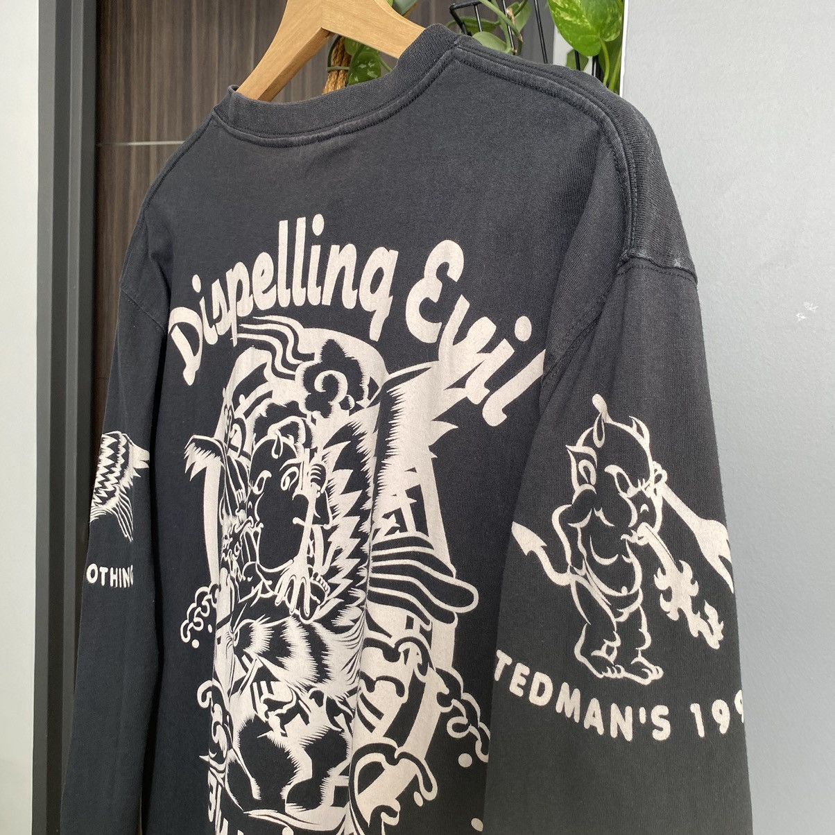 Tedman Vintage Faded Y2K Tedman Fly Devil ERD GRUNGE L/S TSHIRT Size US L / EU 52-54 / 3 - 3 Thumbnail