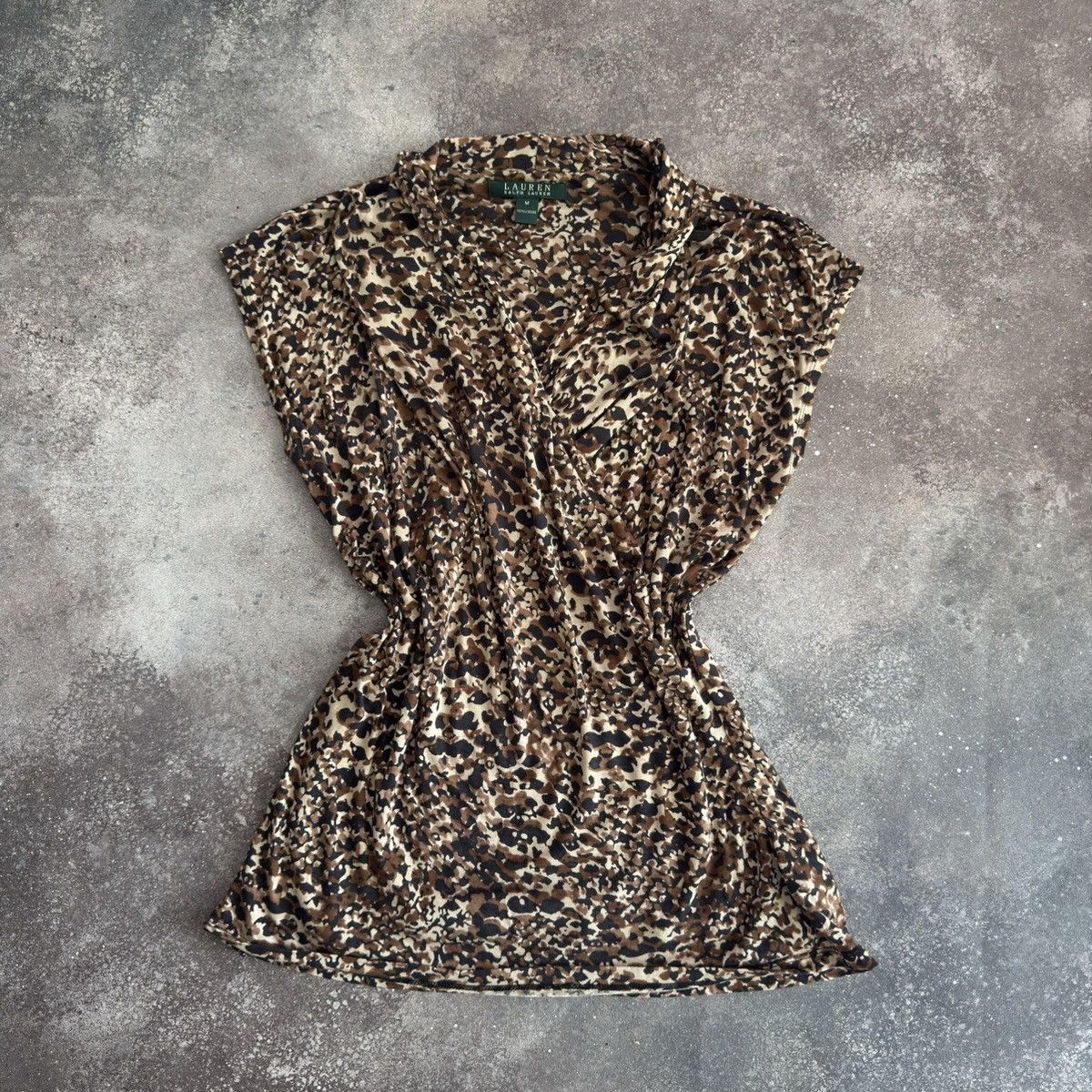 RRL Ralph Lauren × Ralph Lauren × Vintage Lauren Ralph Lauren Vintage Leopard Printed Boho Blouse Size M / US 6-8 / IT 42-44 - 1 Thumbnail