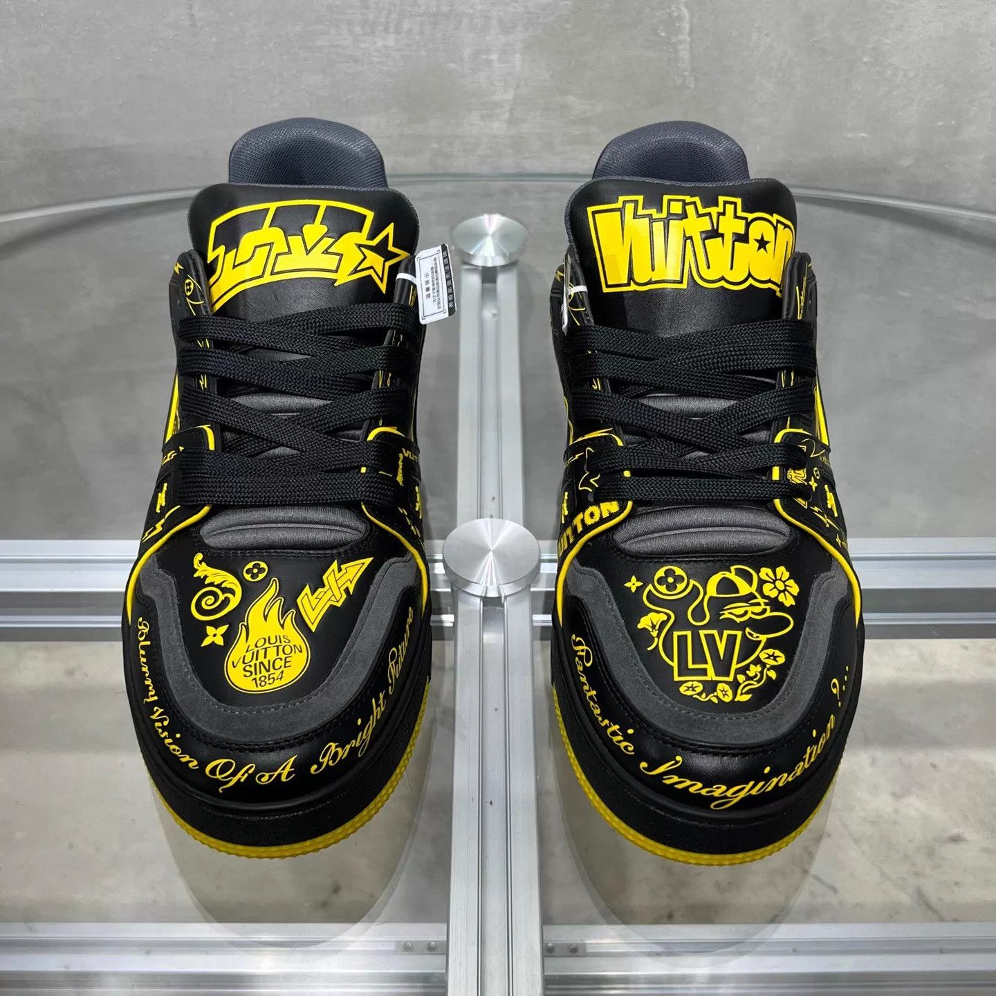 Louis Vuitton LV Men's Dragon Year Trainer Black & Yellow UK7.5 41.5 Size US 8.5 / EU 41-42 - 1 Thumbnail