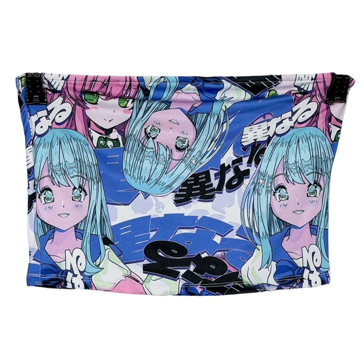 Other New Girl Order Women's 12 Blue Anime Girl Tube Bandeau Top Size L / US 10 / IT 46 - 2 Thumbnail
