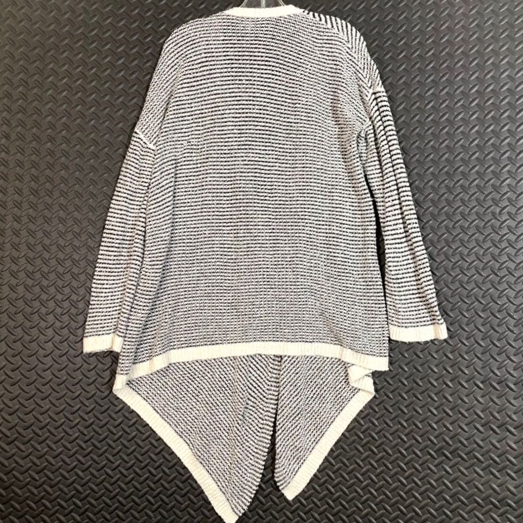 Eileen Fisher Eileen Fisher Cardigan Sweater Multicolor Stripe Handkerchief Hem V-Neck Long Sleeve 100% Organic Cotton Size M / US 6-8 / IT 42-44 - 3 Thumbnail
