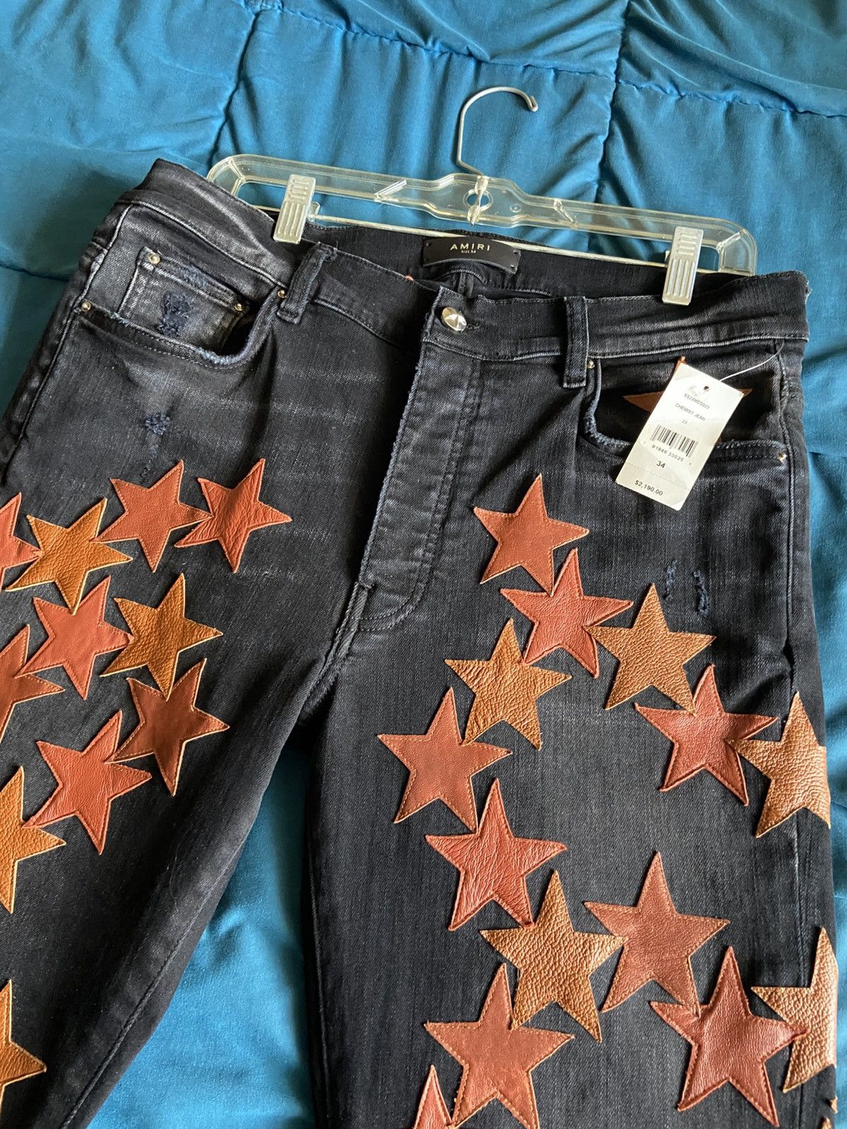 Amiri Amiri x Chemist Orange Star Jeans Mens size 34 Size US 34 / EU 50 - 2 Thumbnail