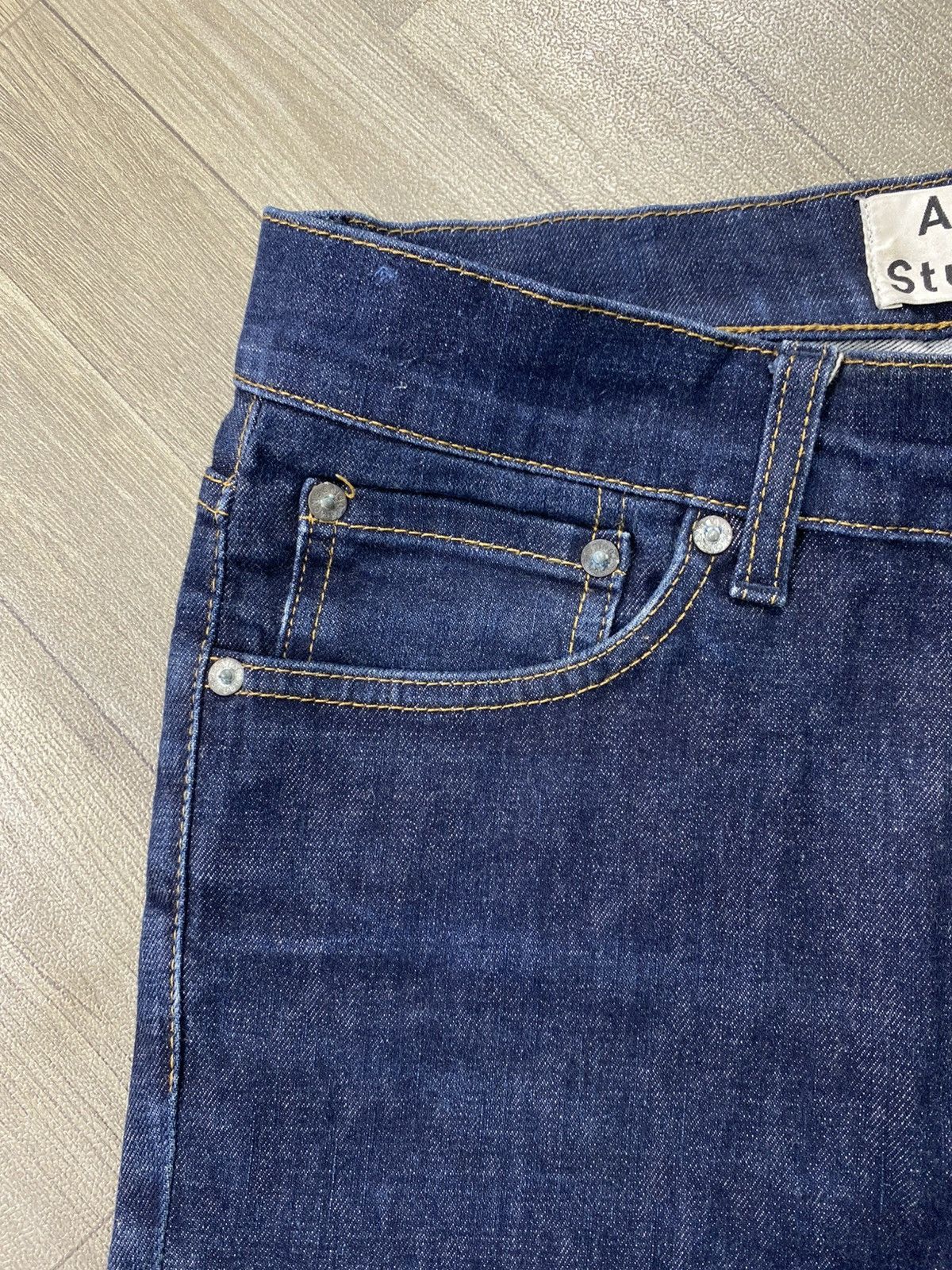 Acne Studios Luxury Acne Studios Ace Raw Gothic Skinny Blue Jeans Size US 27 - 6 Thumbnail