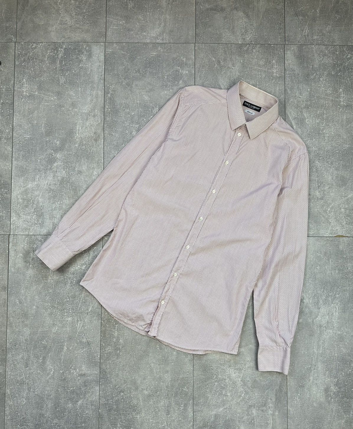 Dolce & Gabbana Dolce & Gabbana Gold Striped Shirts Button Up Size US L / EU 52-54 / 3 - 1 Thumbnail